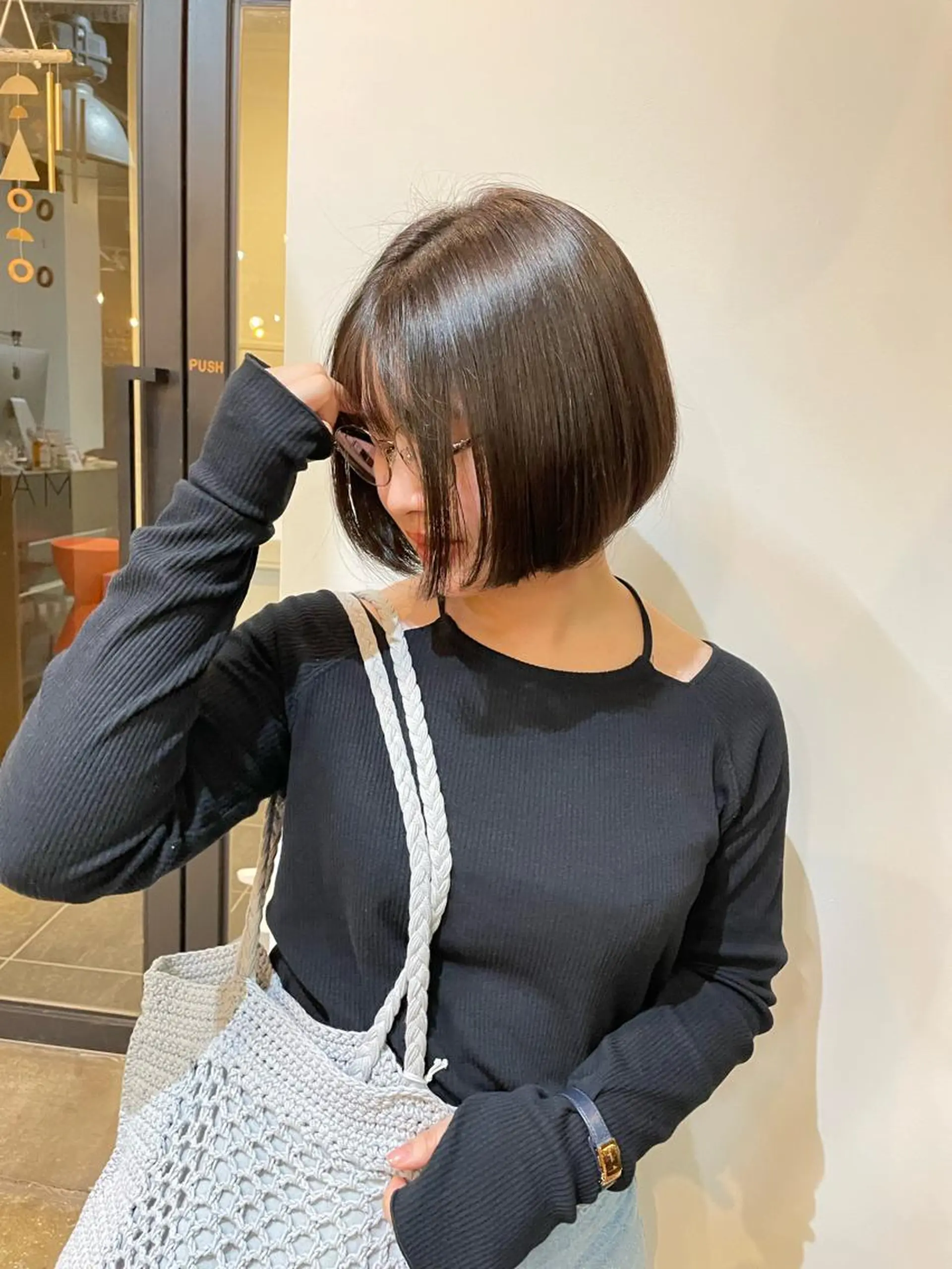 ショート カラー 透明感カラー グレージュ オリーブグレージュ オリーブグレー ヘアカラー MAUVE MIYUのヘアスタイル