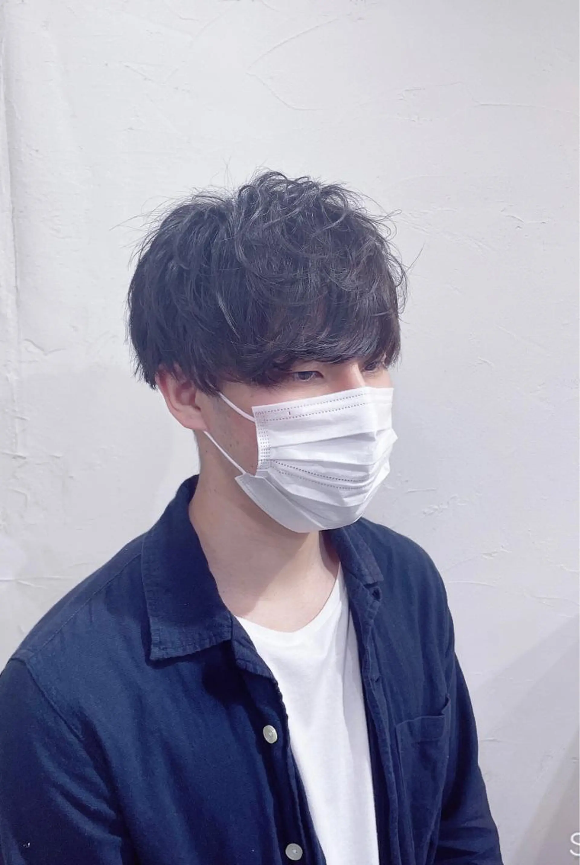 ショート メンズ マッシュ メンズパーマ 刈り上げ かんばら りょーいのヘアスタイル