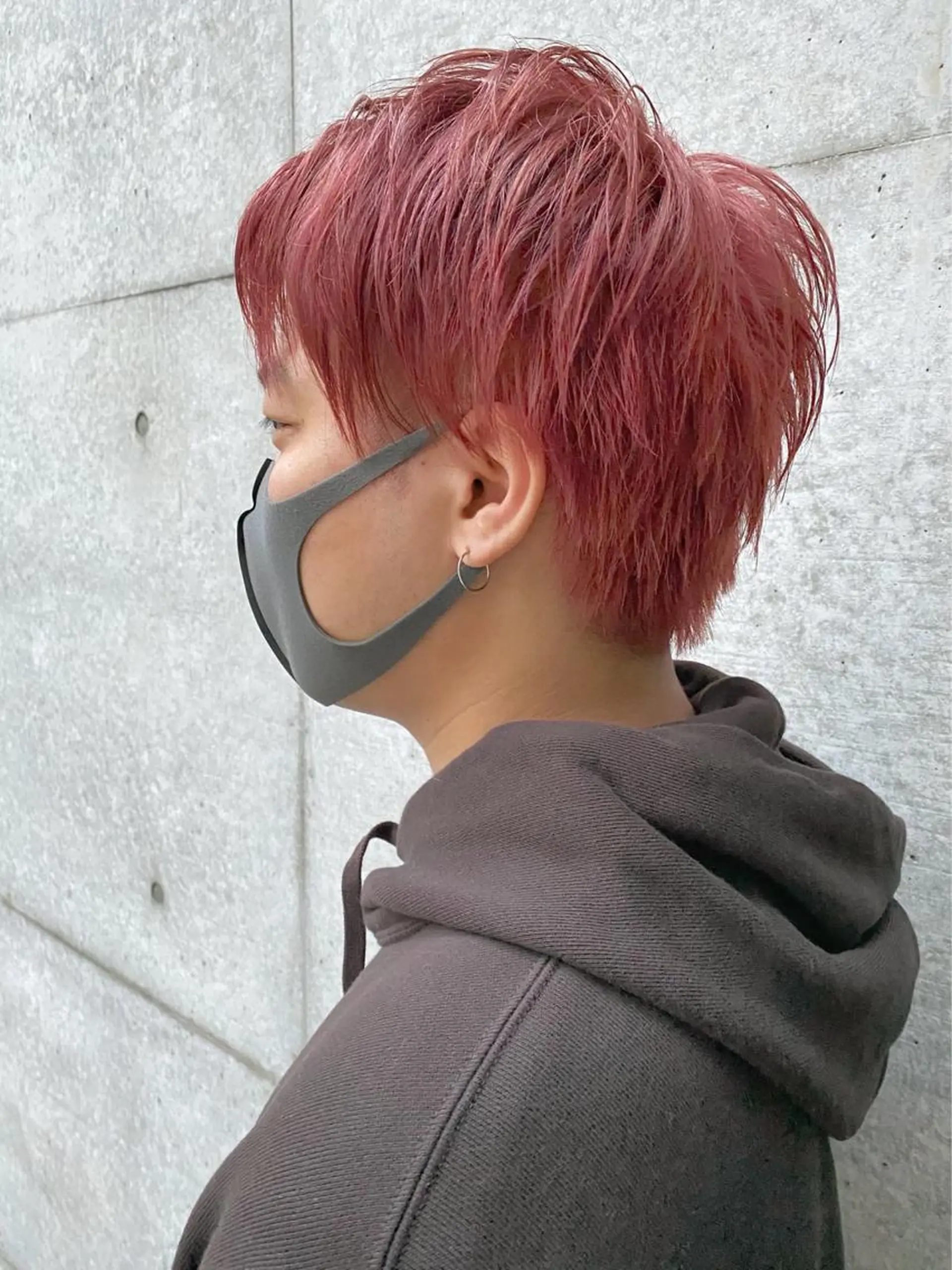 ミディアム カラー メンズ ピンクカラー clomus所属・YUKA艶髪 🌸寛ぎ部屋のヘアスタイル