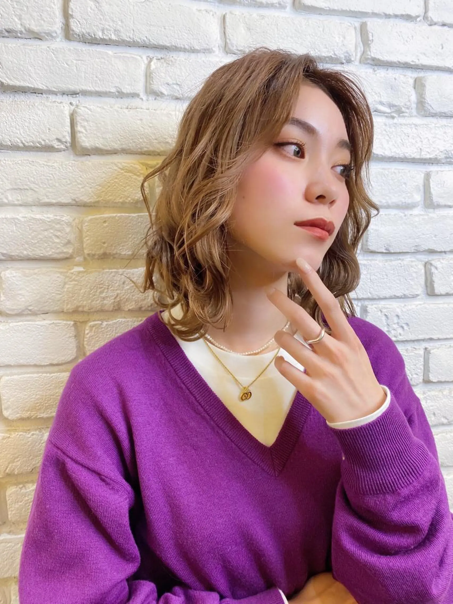 ミディアム Ms.CHARM所属・透明感カラー🌿 グレージュ🐺陽介のヘアスタイル