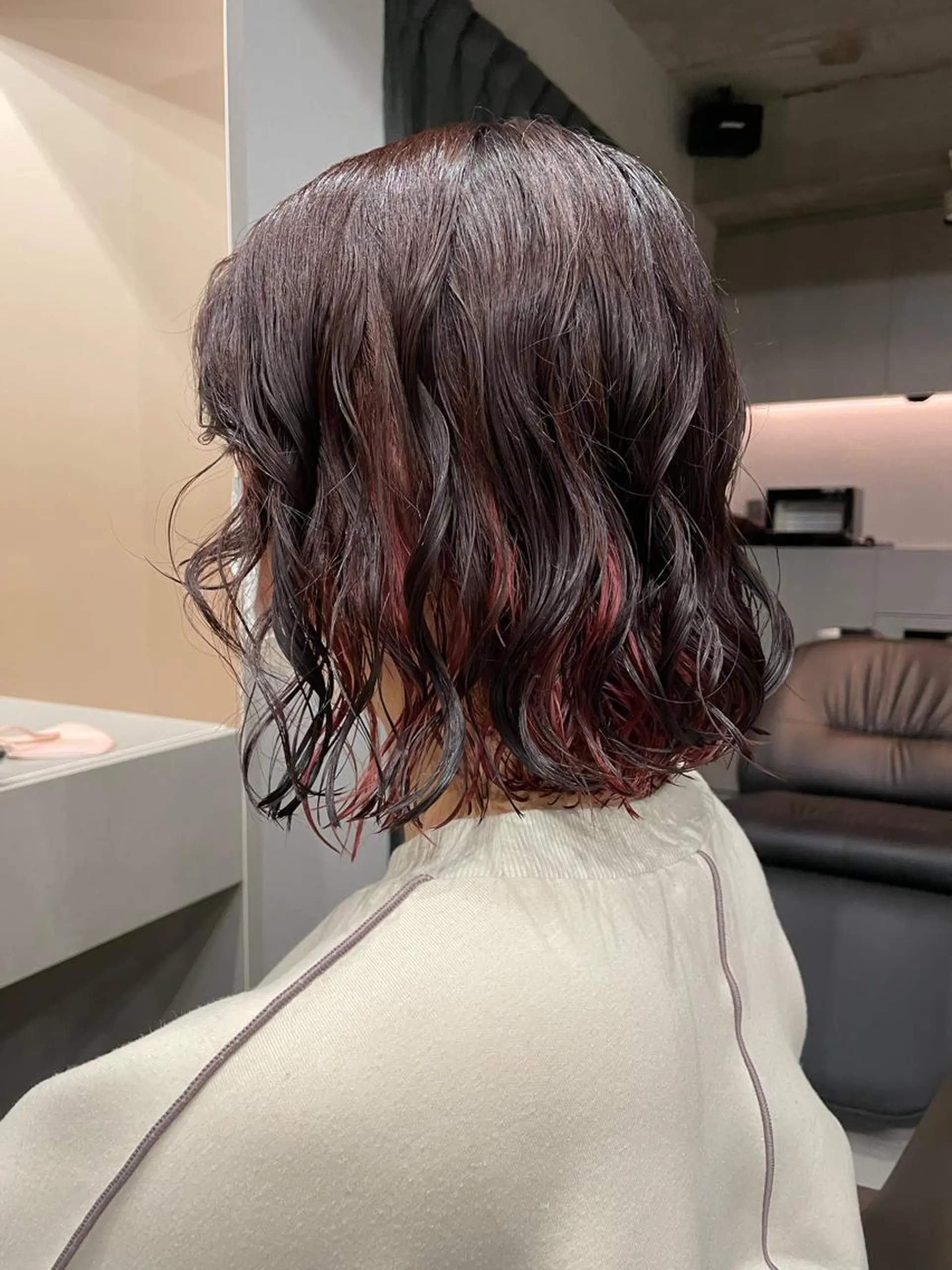 ミディアム カラー パーマ 吉田一輝 外国人パーマのヘアスタイル