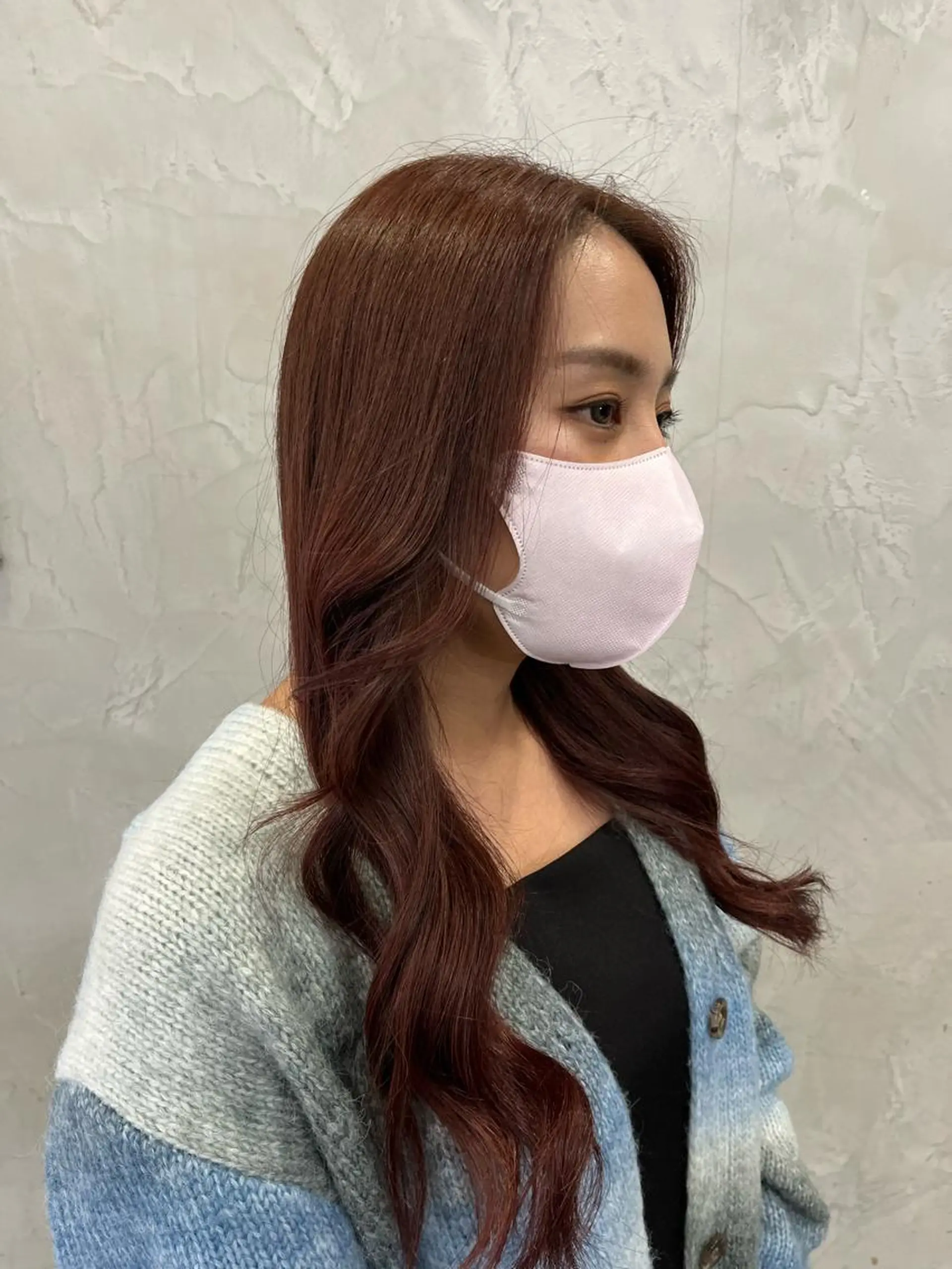 セミロング カラー ブリーチ ブリーチなしカラー ヘアカラー Maison Halu YUKIのヘアスタイル