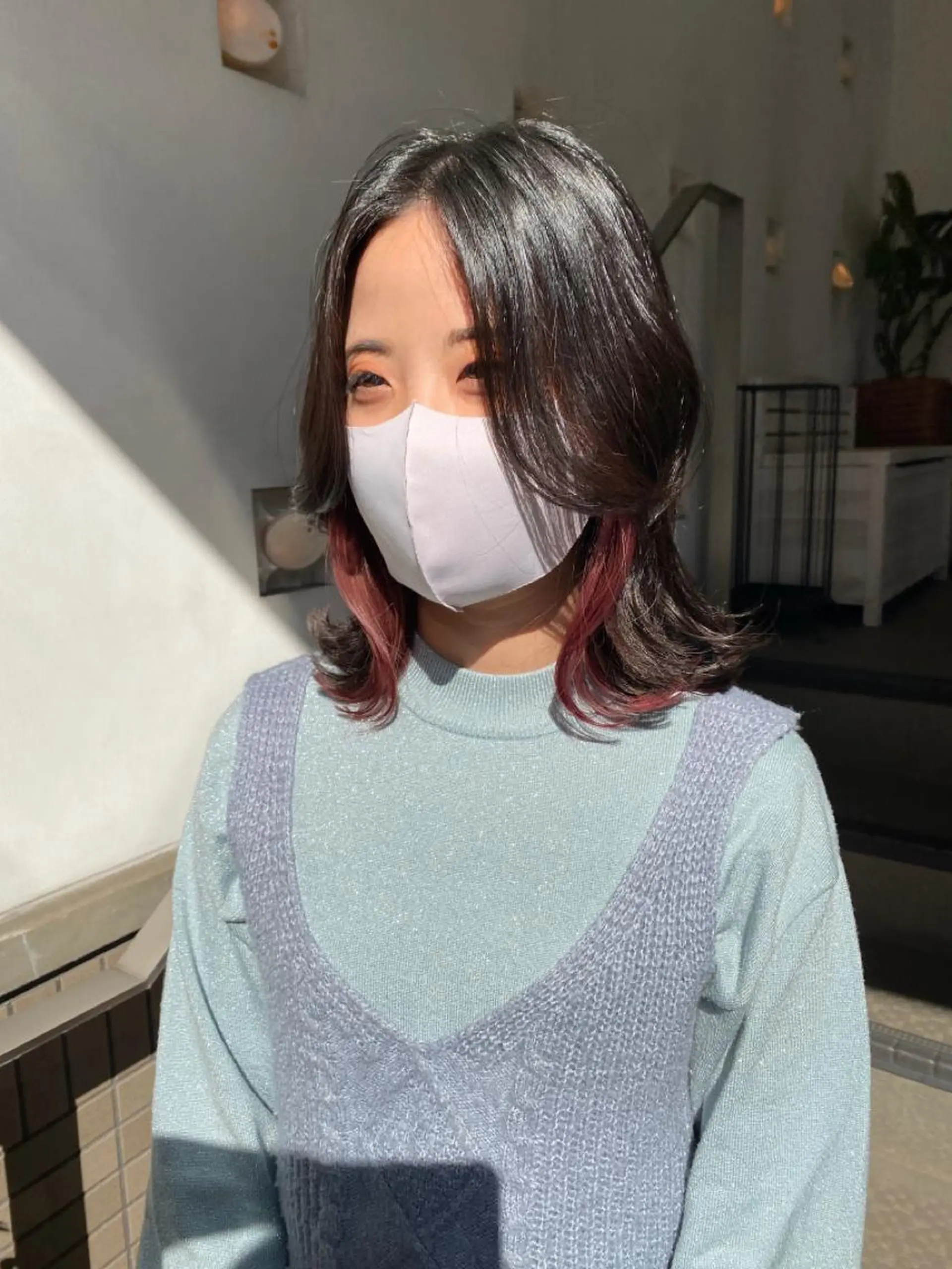 ミディアム カラー ヘアアレンジ インナーカラー カット ヘアカラー トリートメント ナカジ🌸ロブ/ボブ /前髪🌸のヘアスタイル