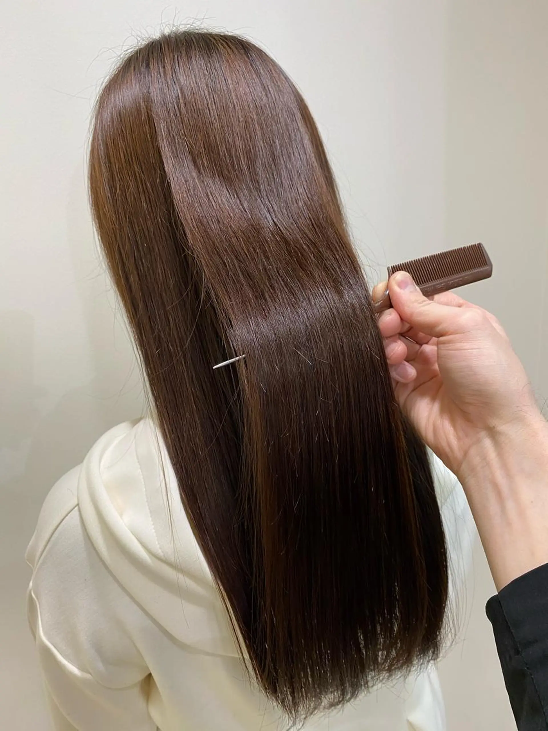 ロング 髪質改善 縮毛矯正 トリートメント 酸熱トリートメント 縮毛矯正 トリートメント コテ巻き風パーマ/ 髪質改善/河島恭平のヘアスタイル