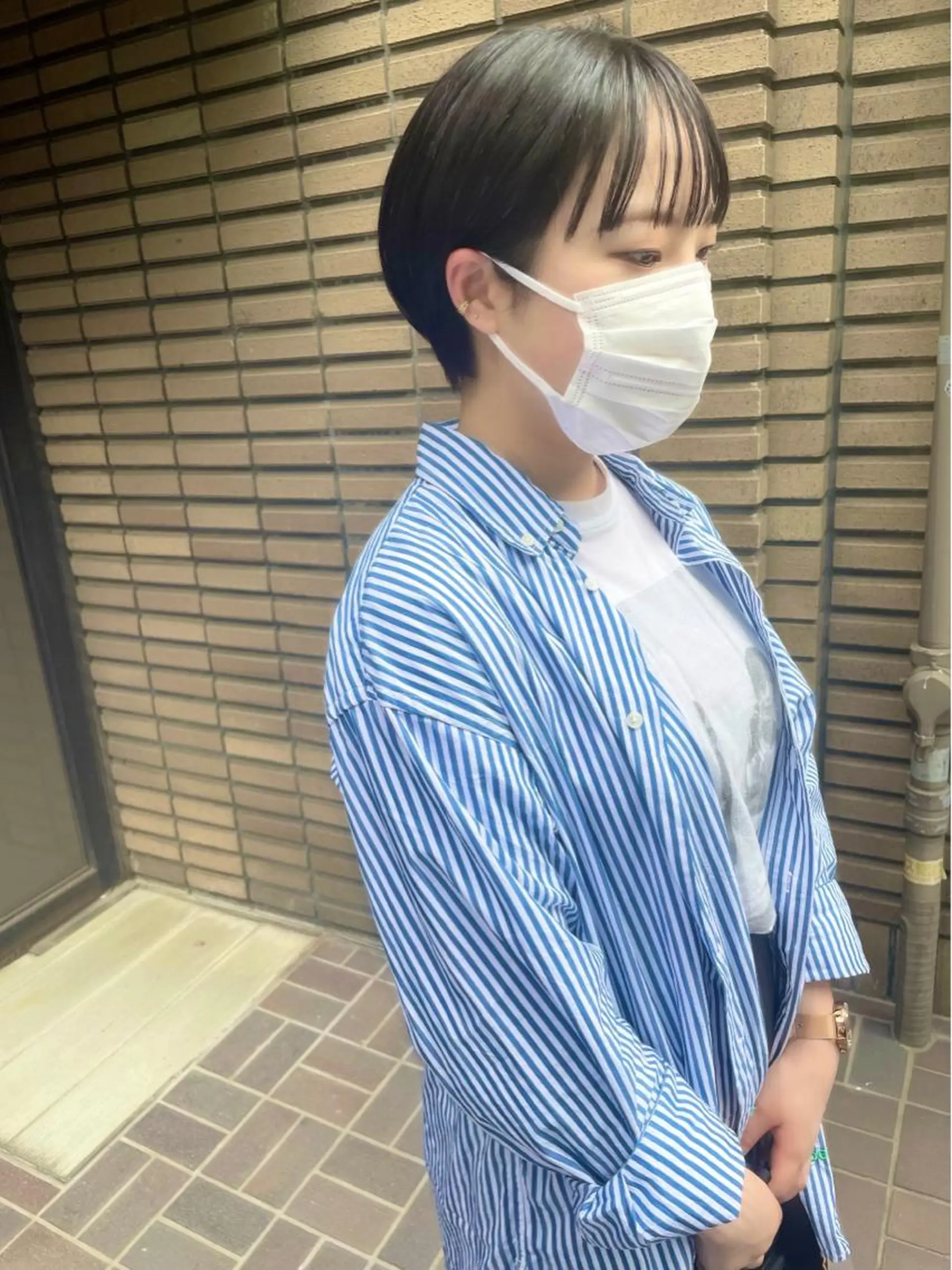 ショート ショート ボブ 梅田 木戸健人のヘアスタイル