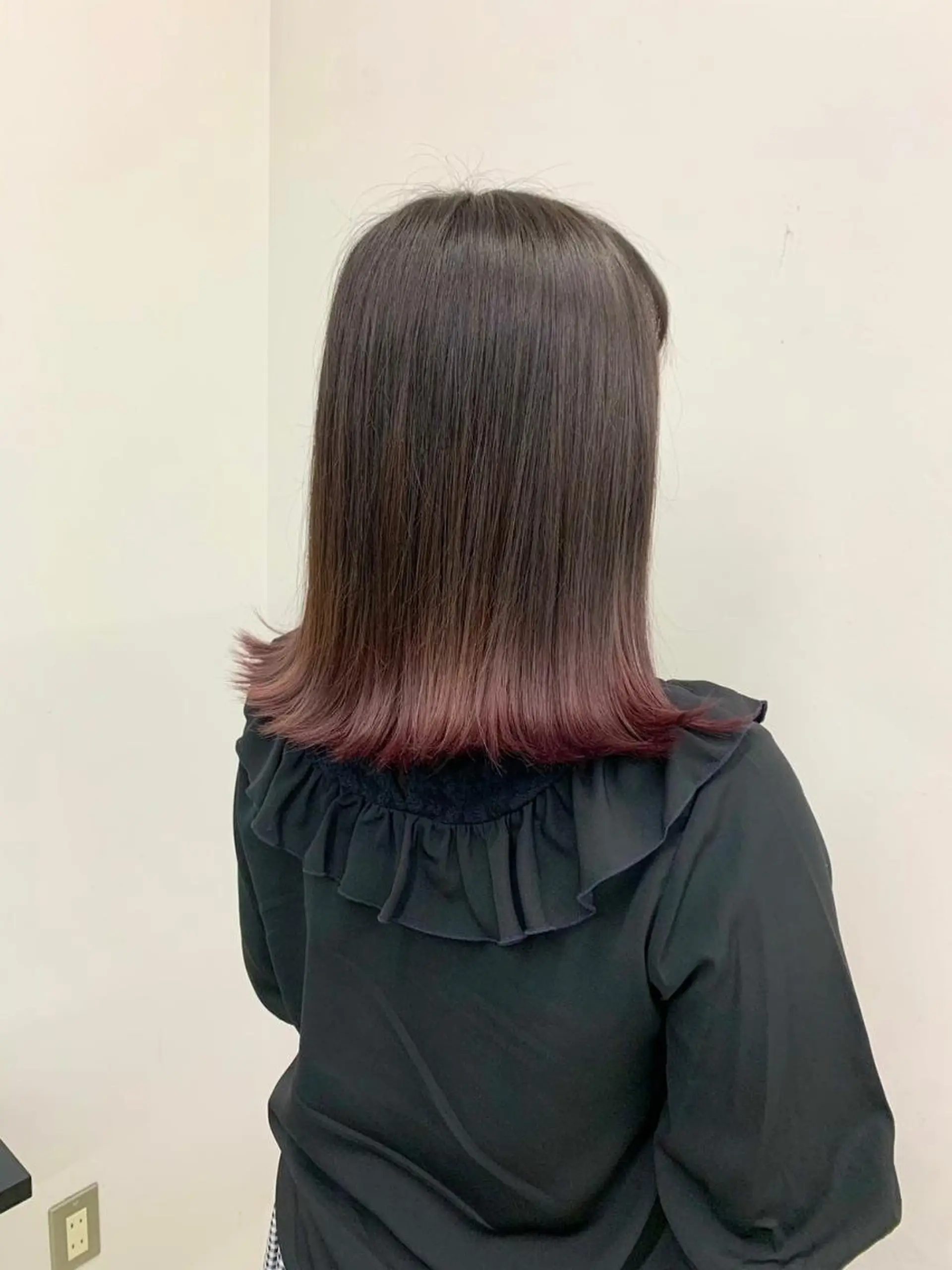 ミディアム アッシュ 韓国風ヘア 縮毛矯正 【公式】amble luxe 中野のヘアスタイル