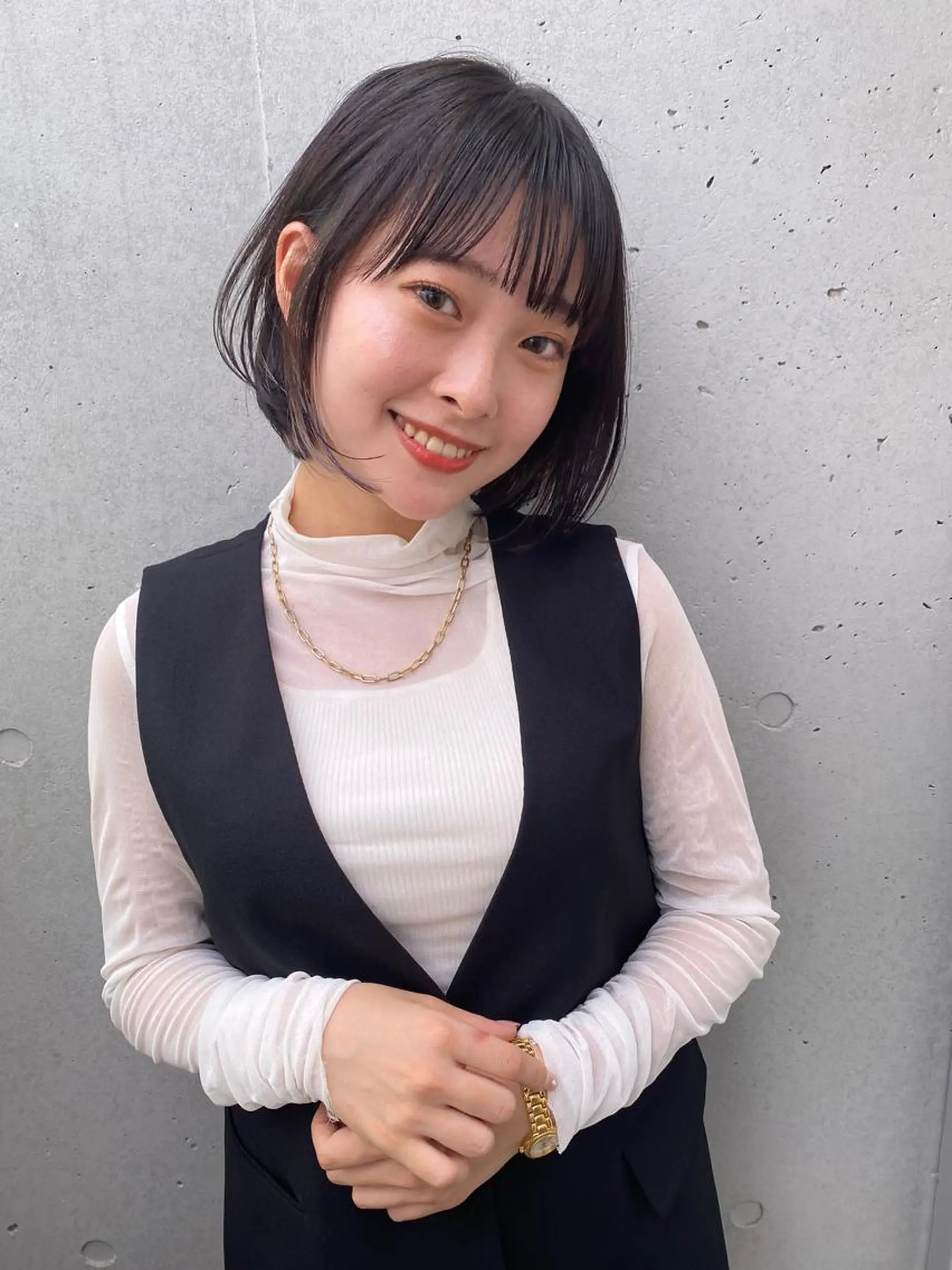 ショート ボブ カット レイヤーカット /透明感/千葉怜寿のヘアスタイル