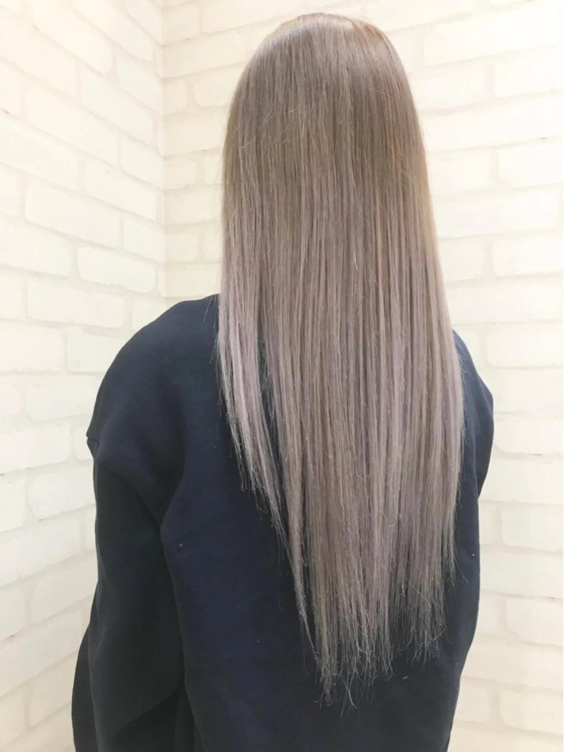 ロング カット ヘアカラー 縮毛矯正 GENDER hair &eyeのヘアスタイル