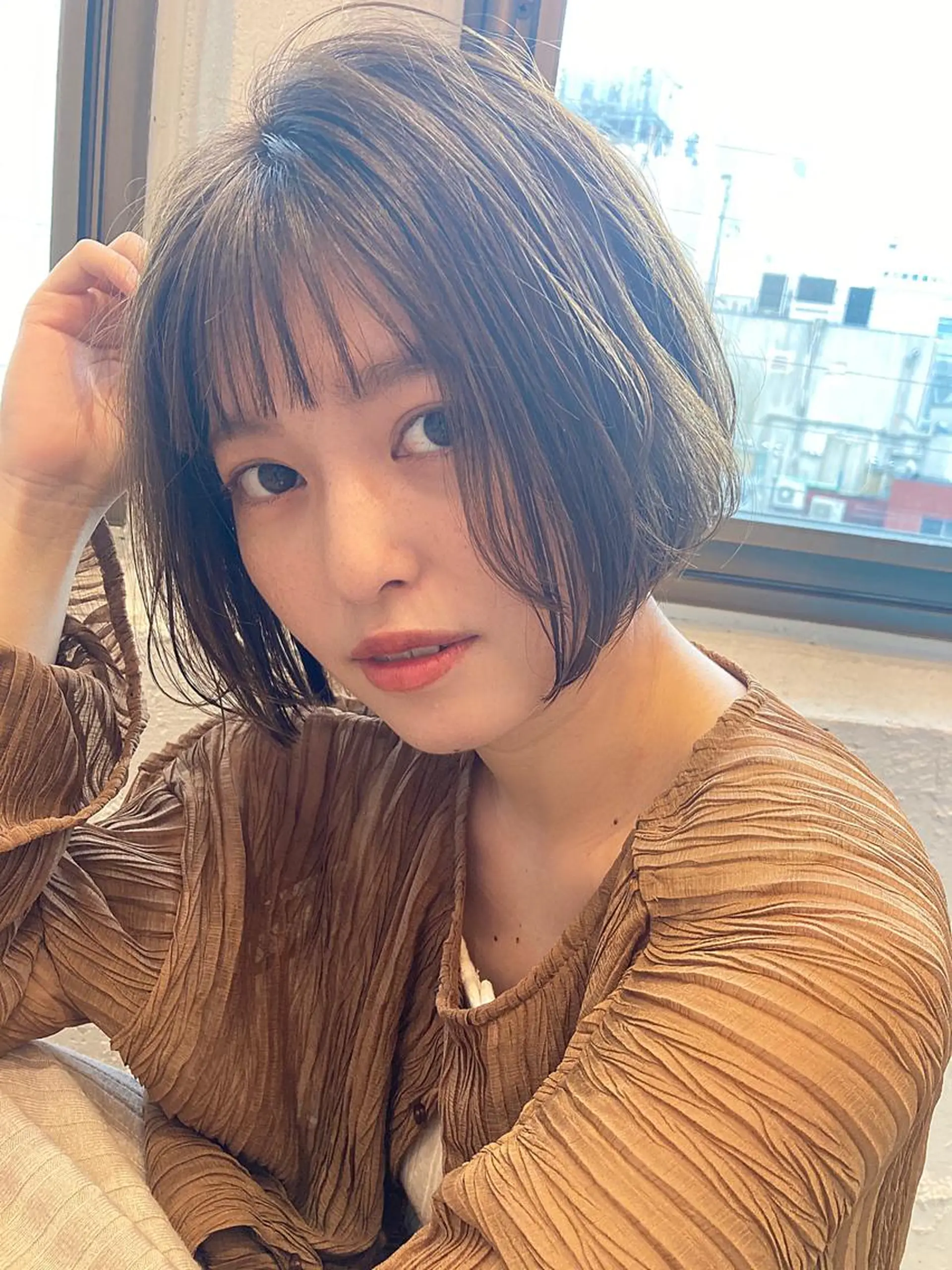 ショート カラー ボブ Loom .by Sea  ルームバイシー所属・レイヤー/前髪/ 韓国/CHIHIROのヘアスタイル