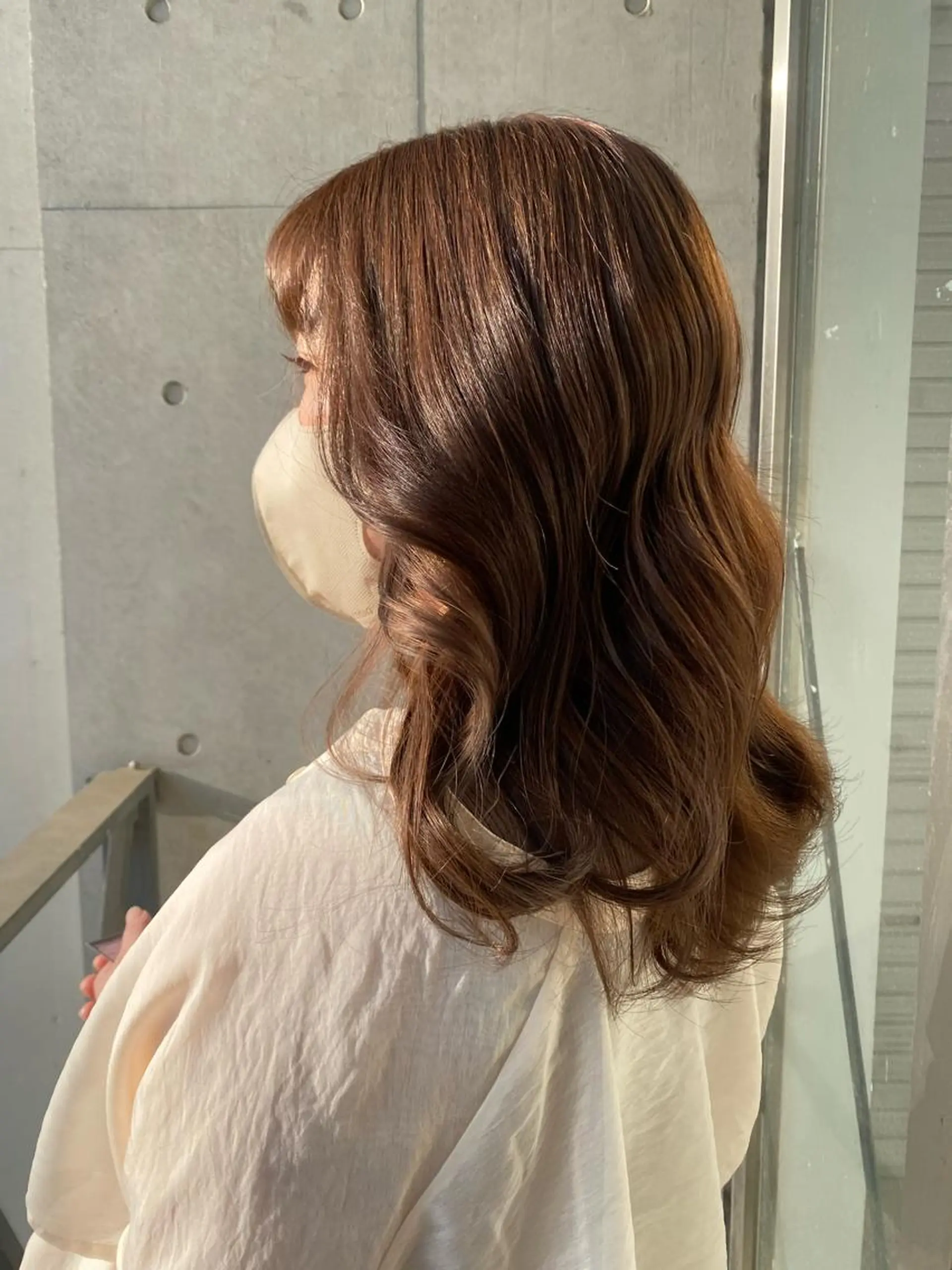 セミロング カラー ベージュカラー ヘアカラー トリートメント 【ROA】 MISUZU✨のヘアスタイル