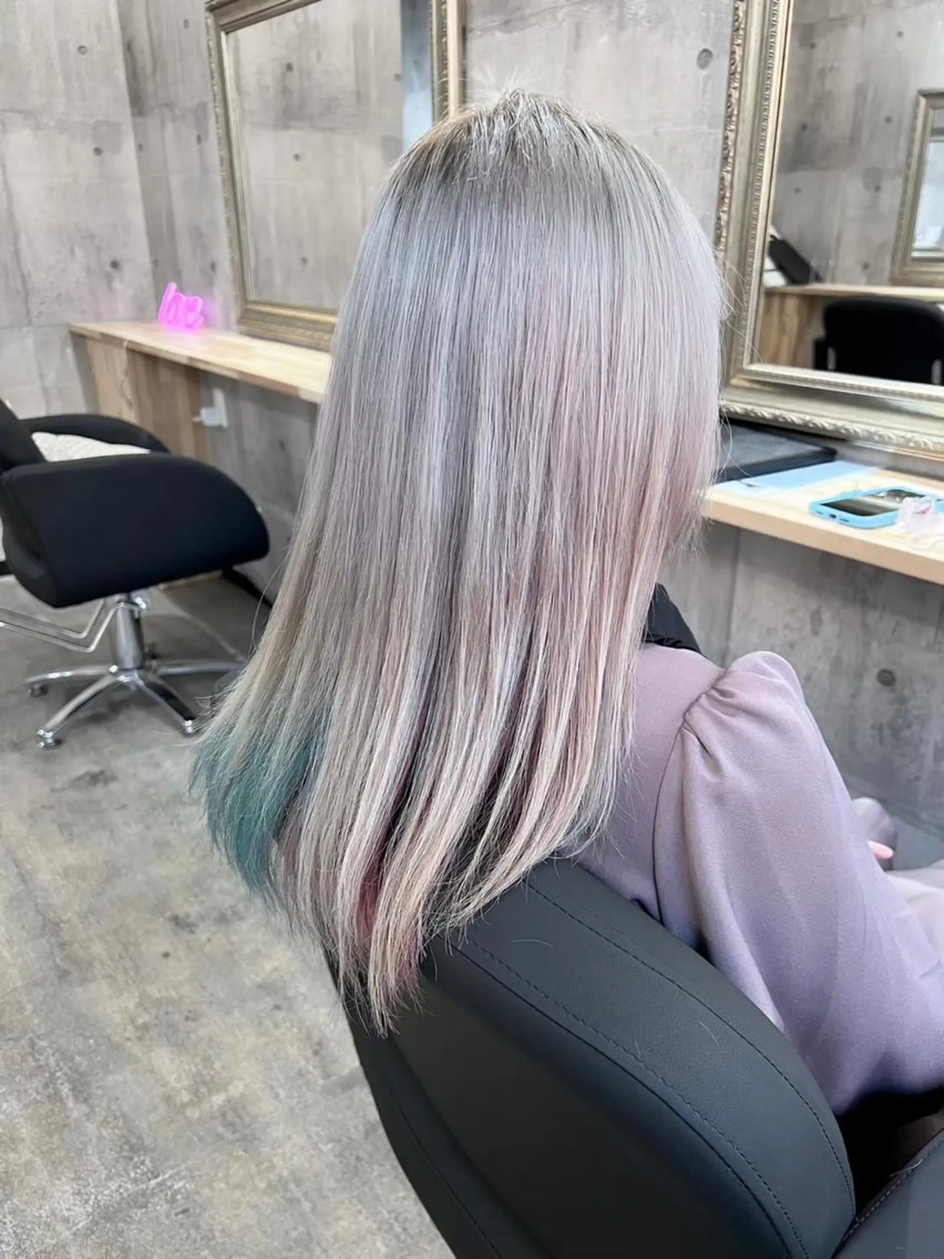 ロング カラー ヘアカラー トリートメント Sunny side 大名 RIOのヘアスタイル