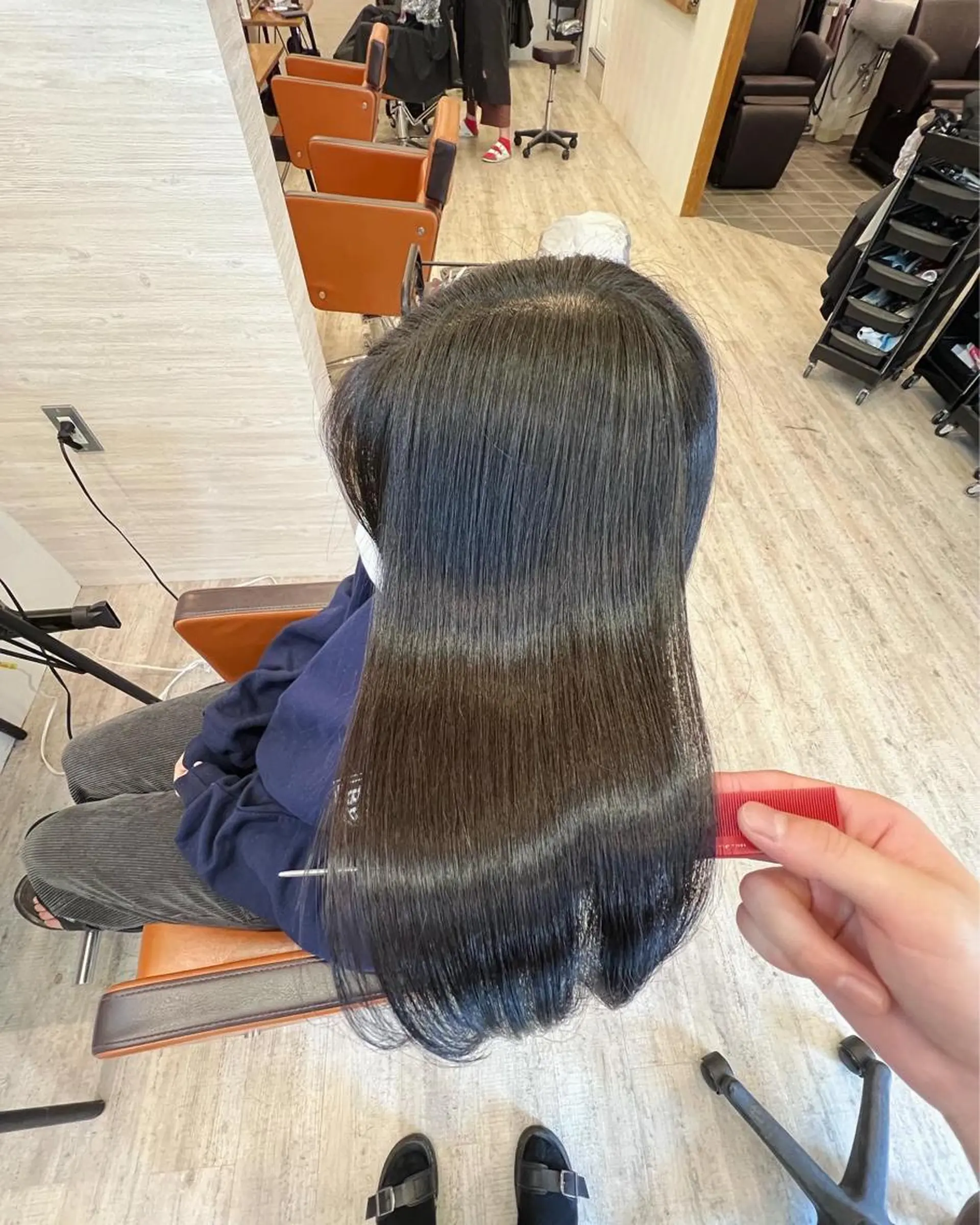 セミロング 髪質改善 カット パーマ agu hair  reana香椎千早店所属・うめ とものヘアスタイル