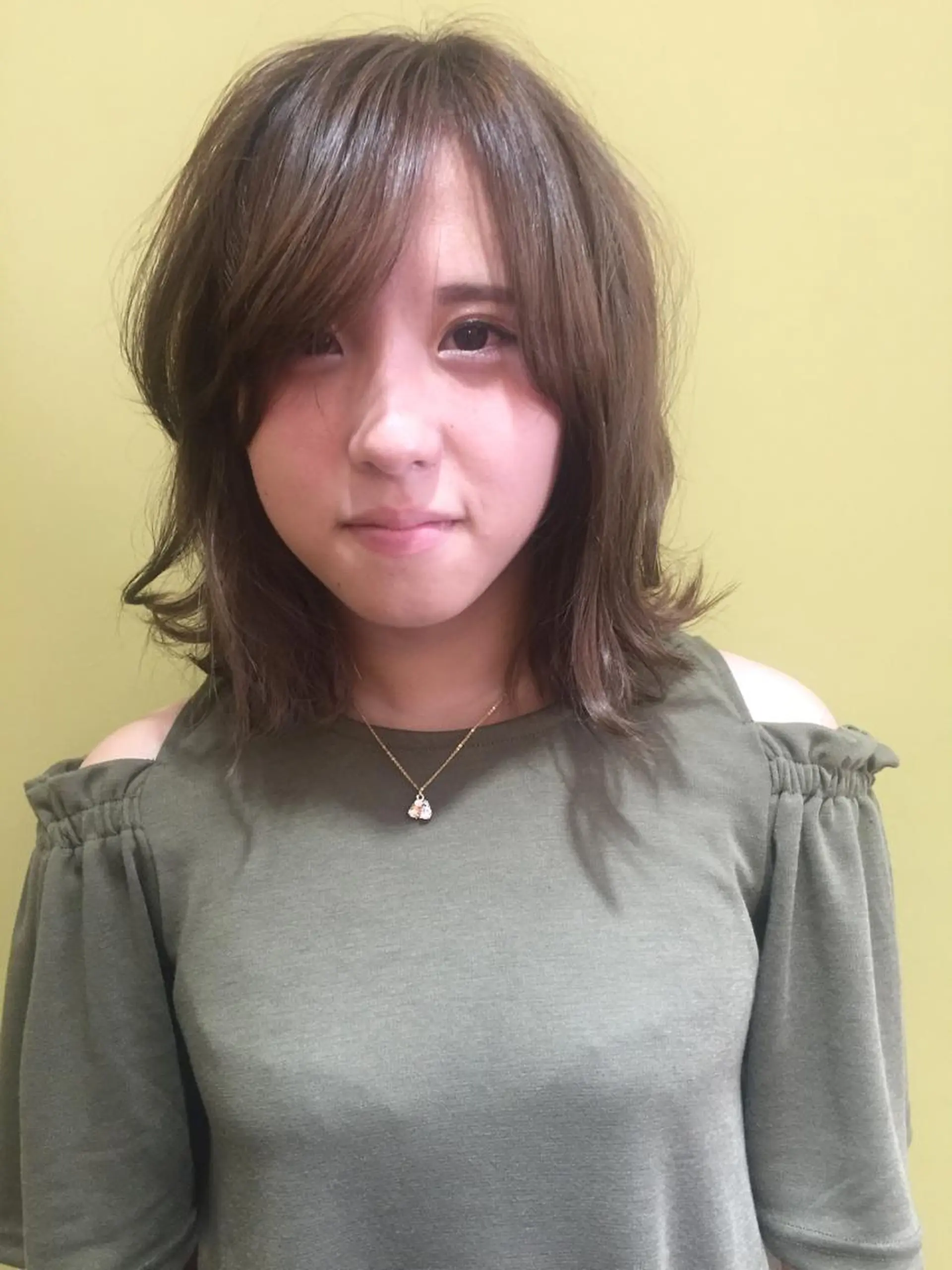 ミディアム カラー パーマ ヘアカラー 鬼頭 洋吏のヘアスタイル