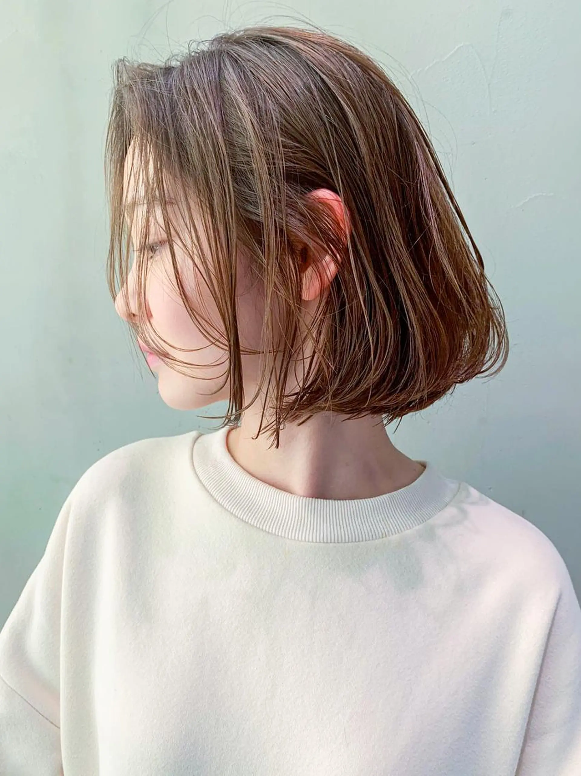 ミディアム カラー パーマ ヘアアレンジ ベージュカラー ITbyALBUM 浦和店のヘアスタイル