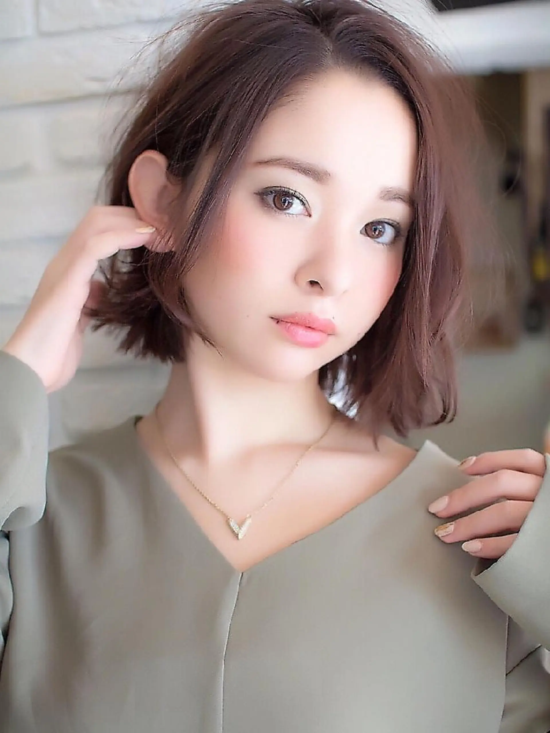 ミディアム カラー ピンクカラー ローズカラー ボブ ショート、ボブの達人 東康介✨のヘアスタイル