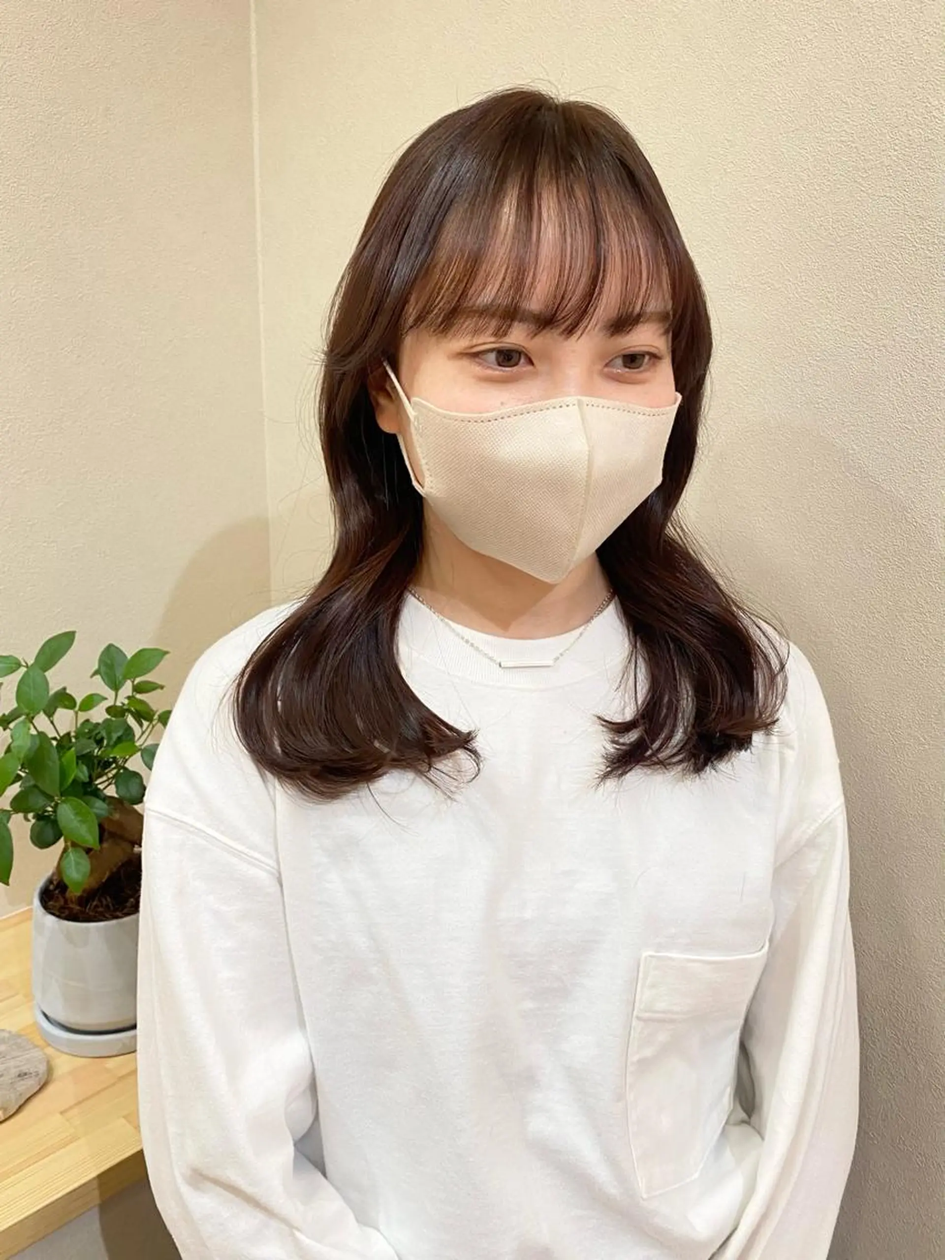 ロング ピンクブラウン くびれヘア 韓国風ヘア 中尾 未来/艶カラー /カットモデルのヘアスタイル