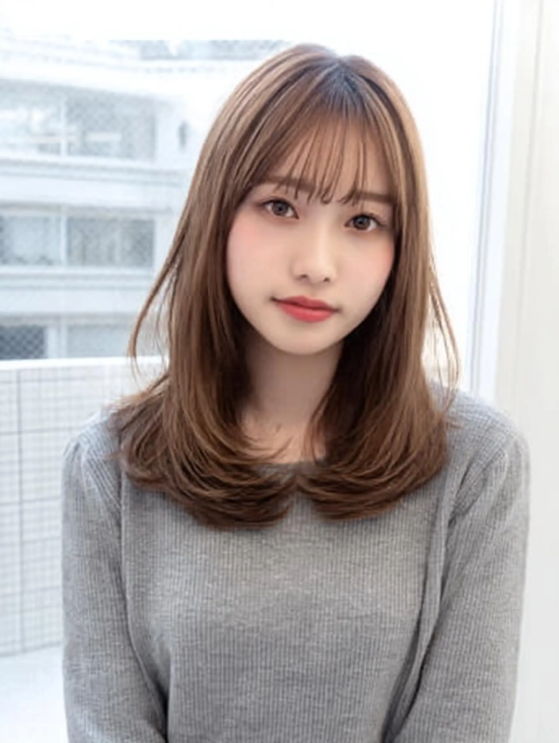 ミディアム ハッシュカット 髪質改善 レイヤーカット 縮毛矯正 トリートメント カット ヘアカラー トリートメント 生艶髪＆レイヤー🔔 渋谷お薦めNo.1✨のヘアスタイル