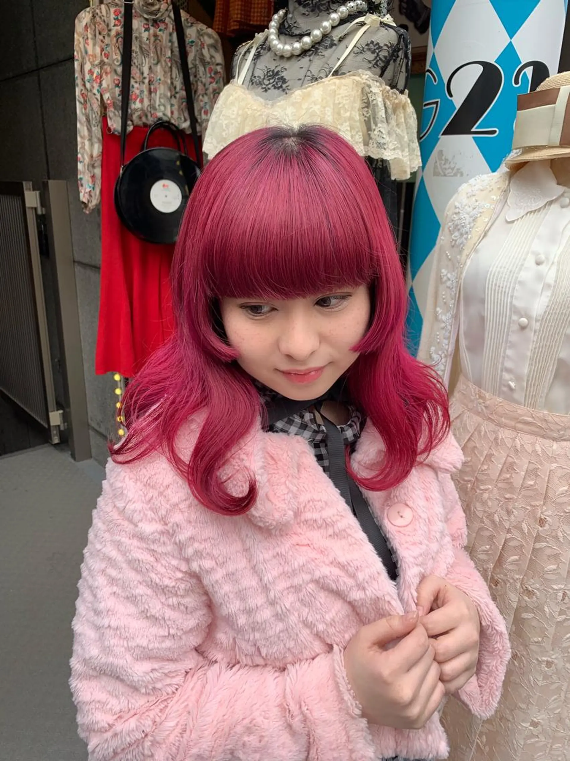 セミロング カラー ピンクベージュ/新潟 万代/高橋桃葉🍑のヘアスタイル