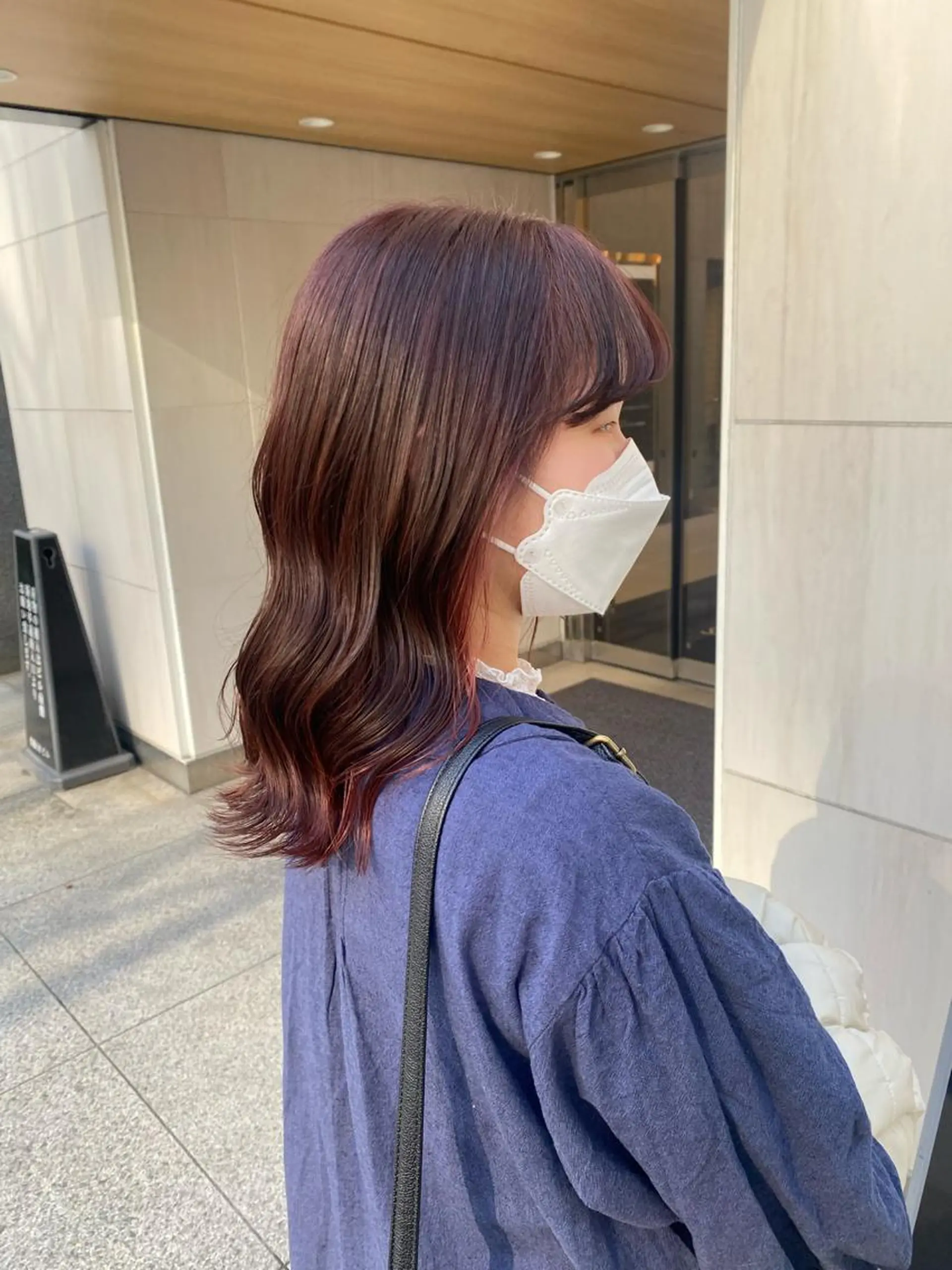 ミディアム カラー ヘアカラー トリートメント ハル🌸柔色/ ブリーチなし/艶髪のヘアスタイル