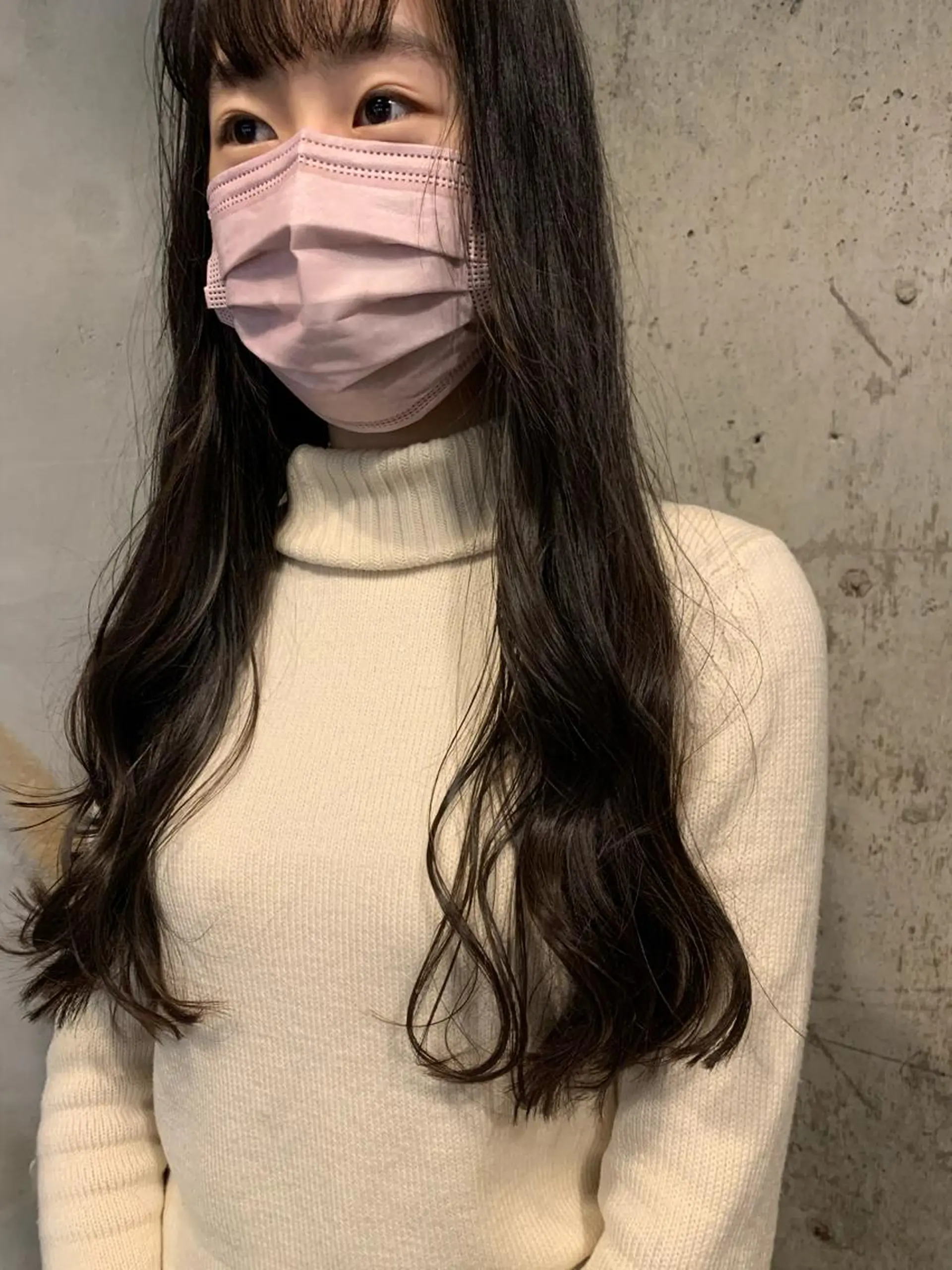 ロング カット Asti blanche所属・ブリーチなしWカラー /地毛風/小林凪沙のヘアスタイル