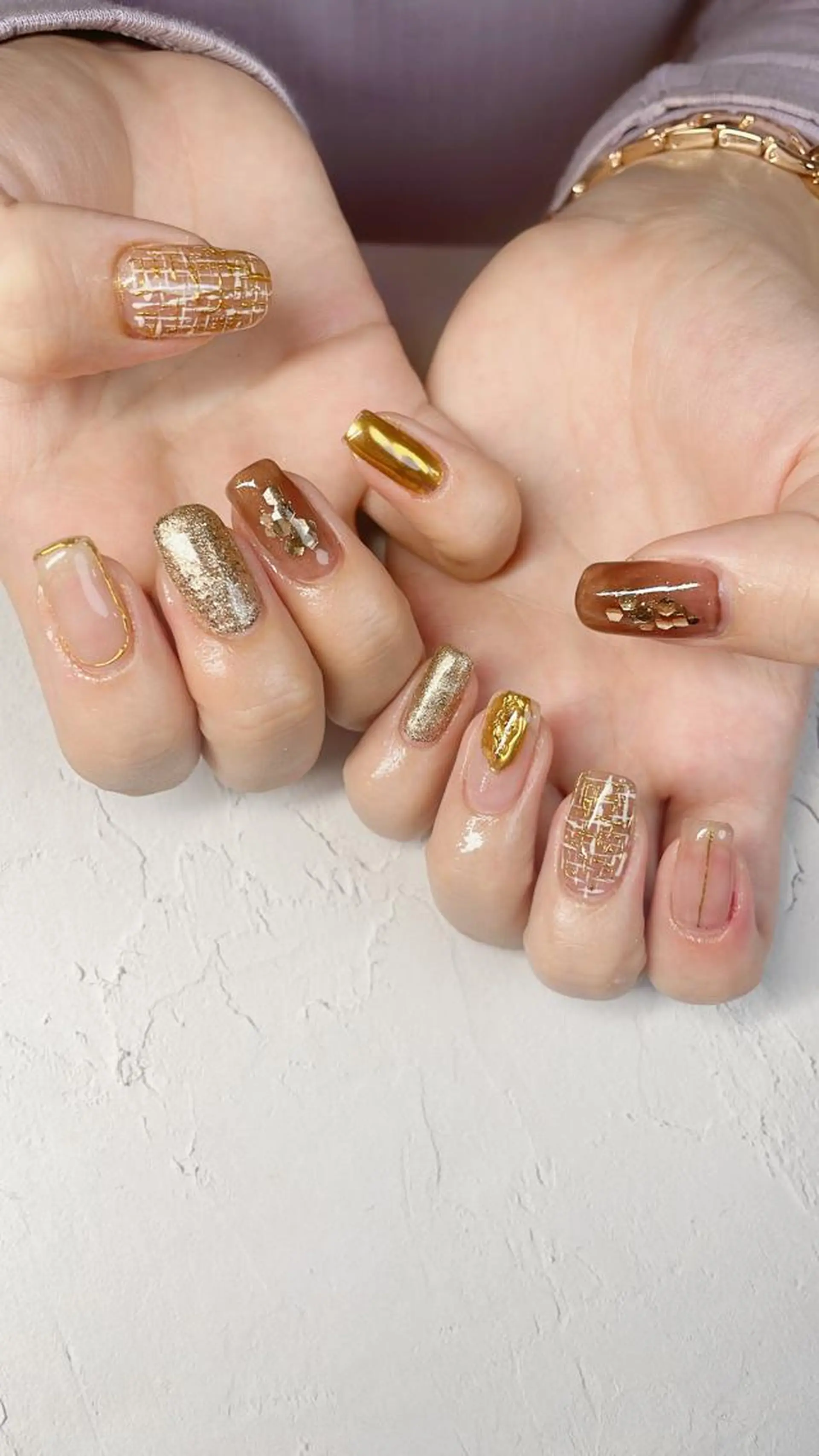 ネイル ニュアンスネイル ハンドネイル LaLa Peach 福岡のマツエク・マツパデザイン