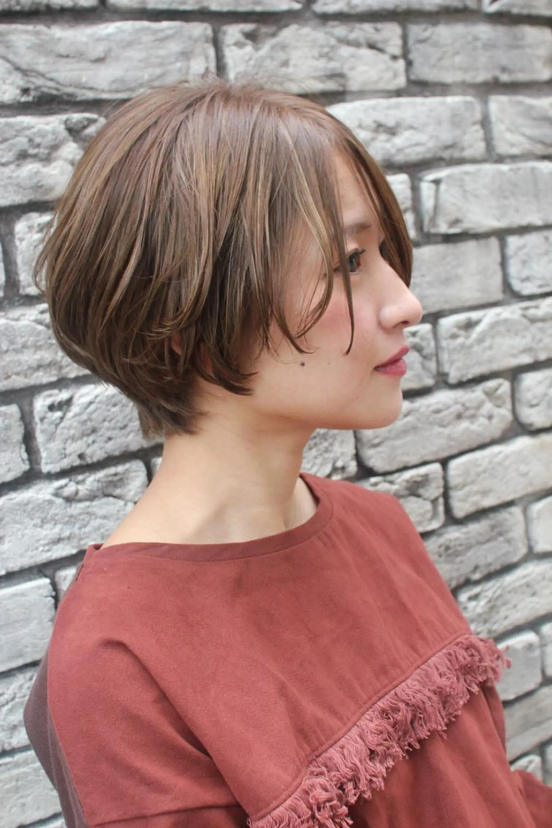 ショート カラー パーマ 羽田 ひろむのヘアスタイル