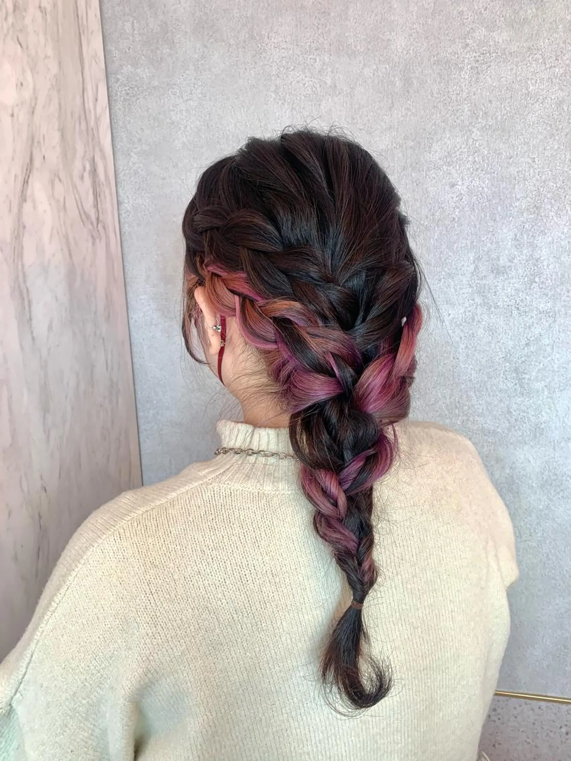 セミロング 新宿/韓国レイヤー/ 顔周りカット松本美晴のヘアスタイル