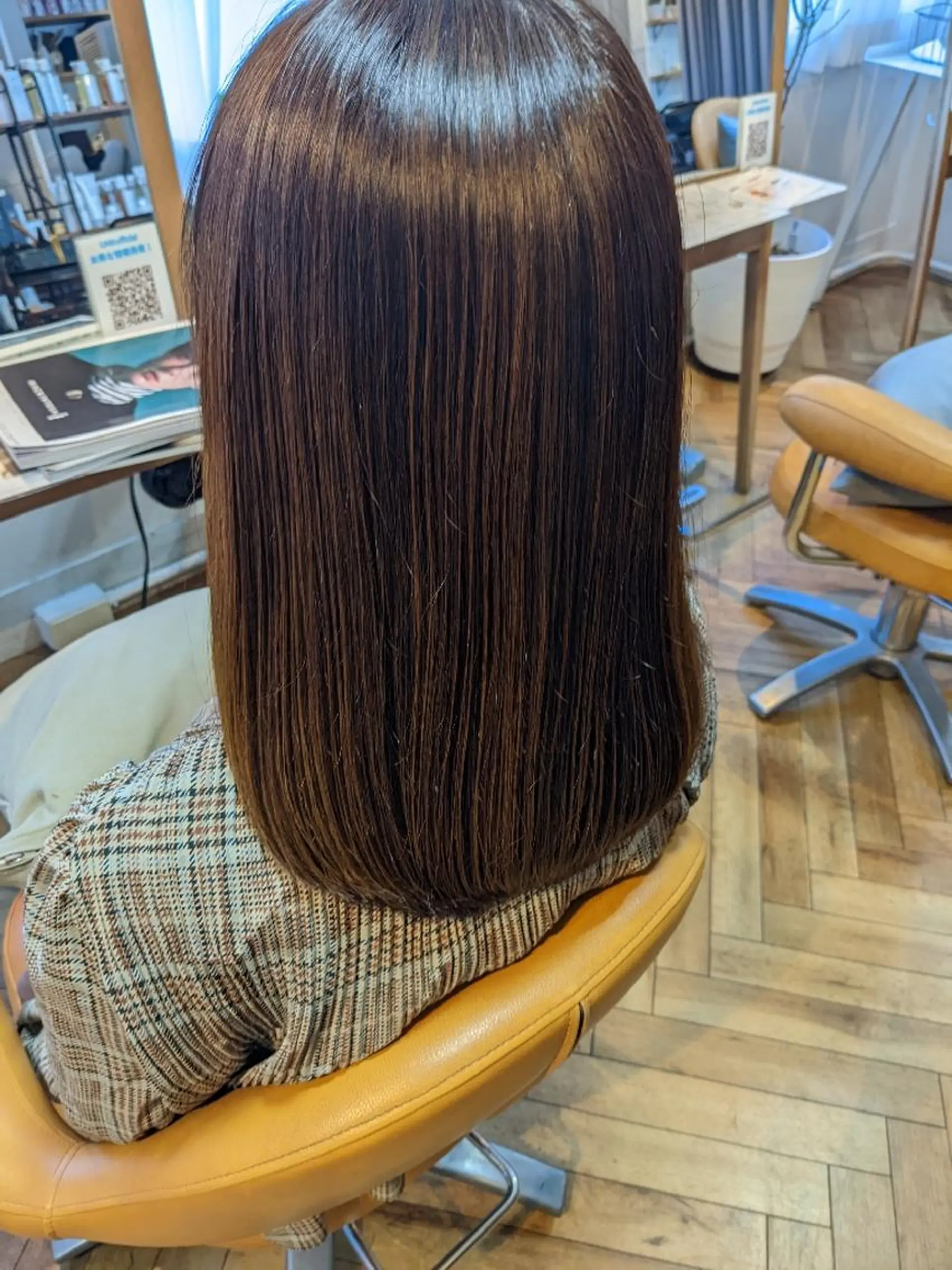 ミディアム 縮毛矯正 トリートメント 中野 雅子のヘアスタイル