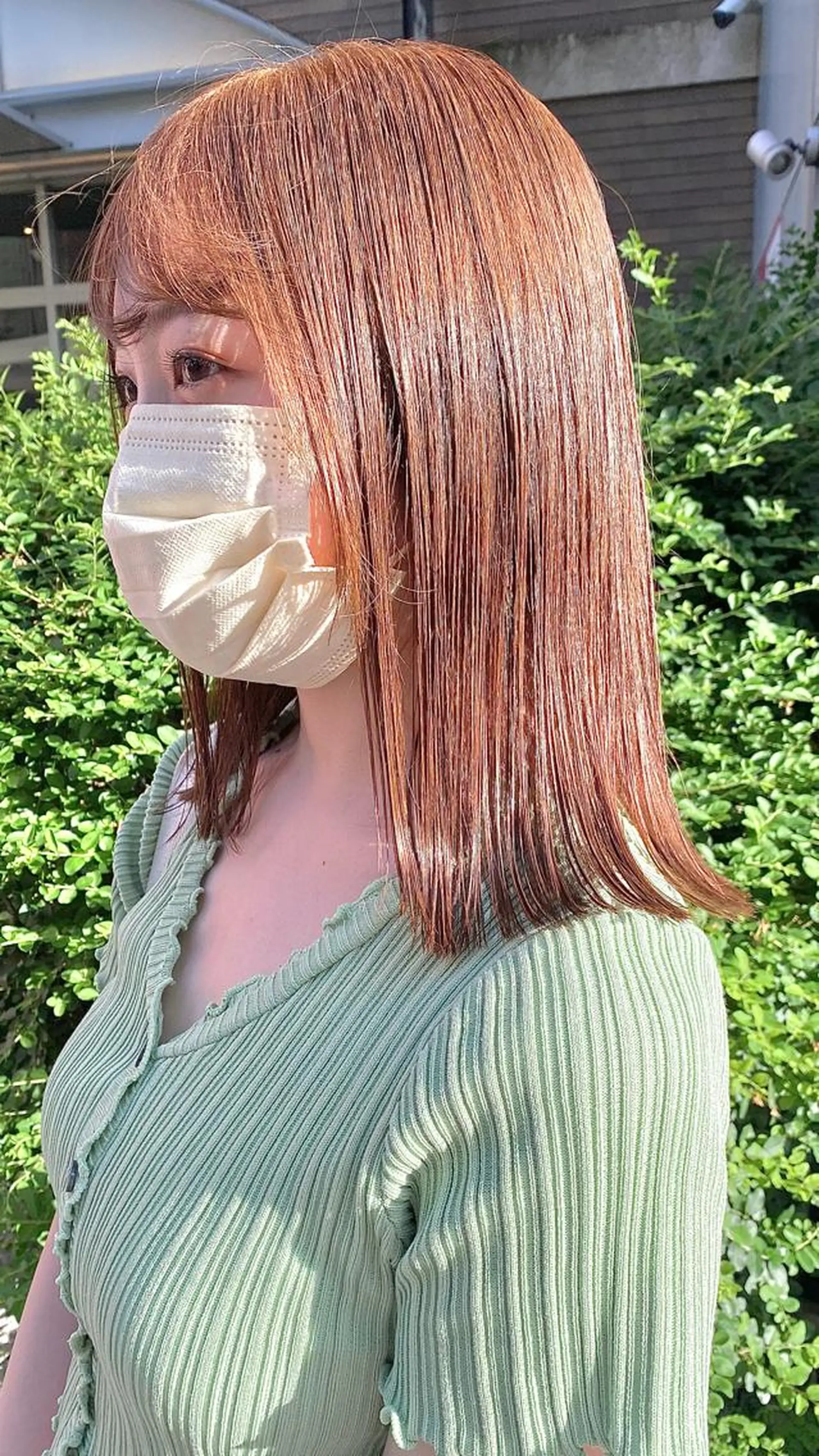 ミディアム カラー ベージュカラー ブリーチ ダブルカラー ミルクティーベージュ ブリーチなしカラー RAIMA ハイトーン/ベージュのヘアスタイル