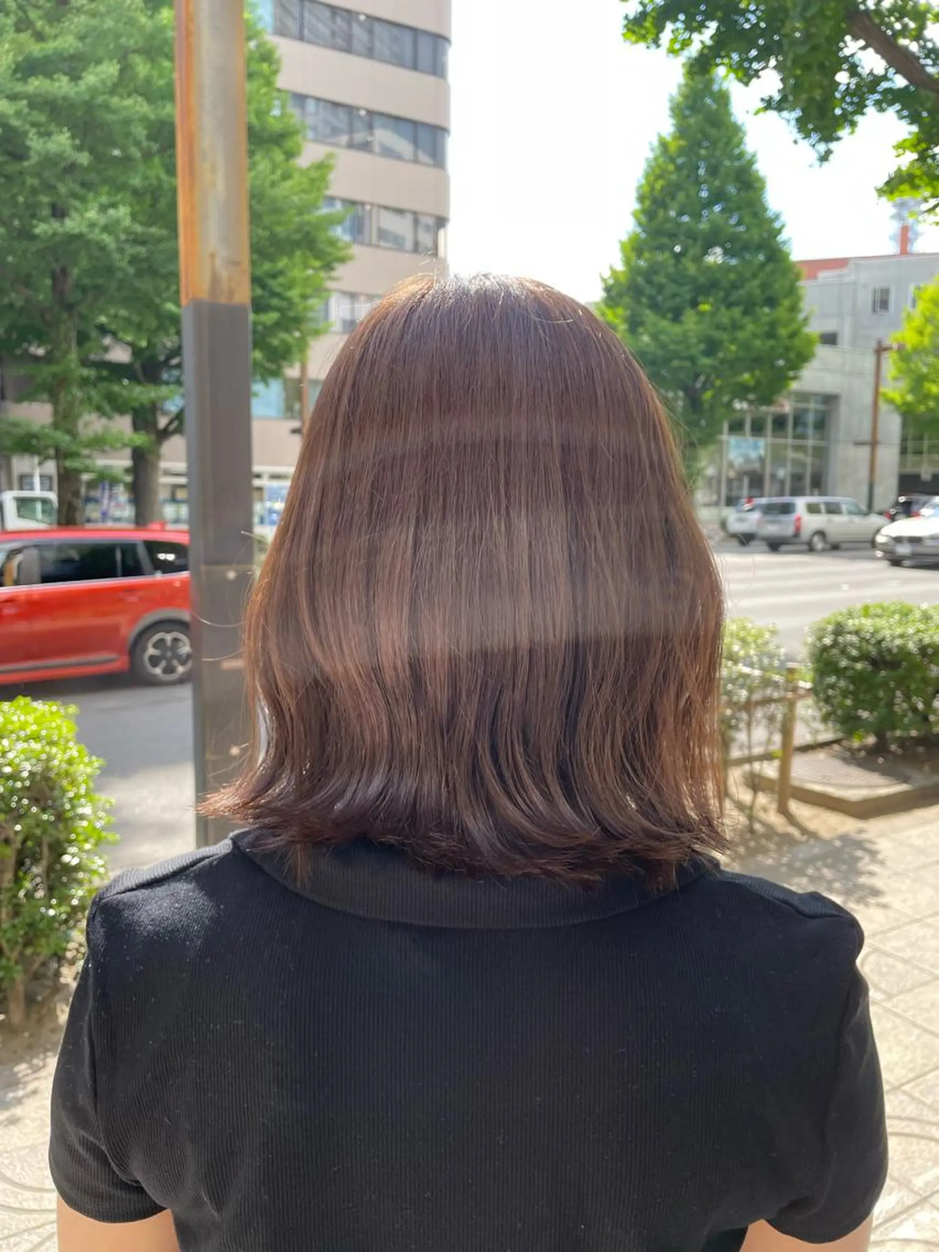 ミディアム カラー ルキ🌈ブリーチカラ ー&メンズパーマ🦄のヘアスタイル