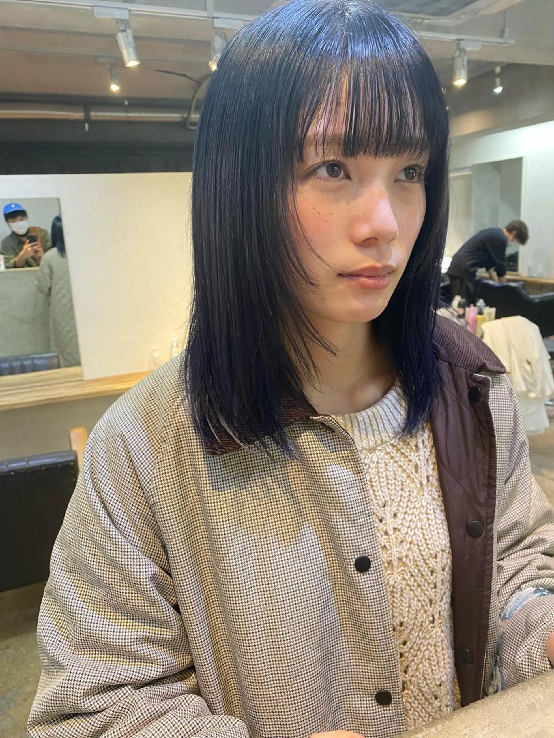 ミディアム カラー パーマ ヘアアレンジ メンズ キッズ ネイル マツエク・マツパ アイブロウ ブルーカラー ブルーパープル パープルカラー ブルー パープル 🧼柴田 健太郎🧼のヘアスタイル