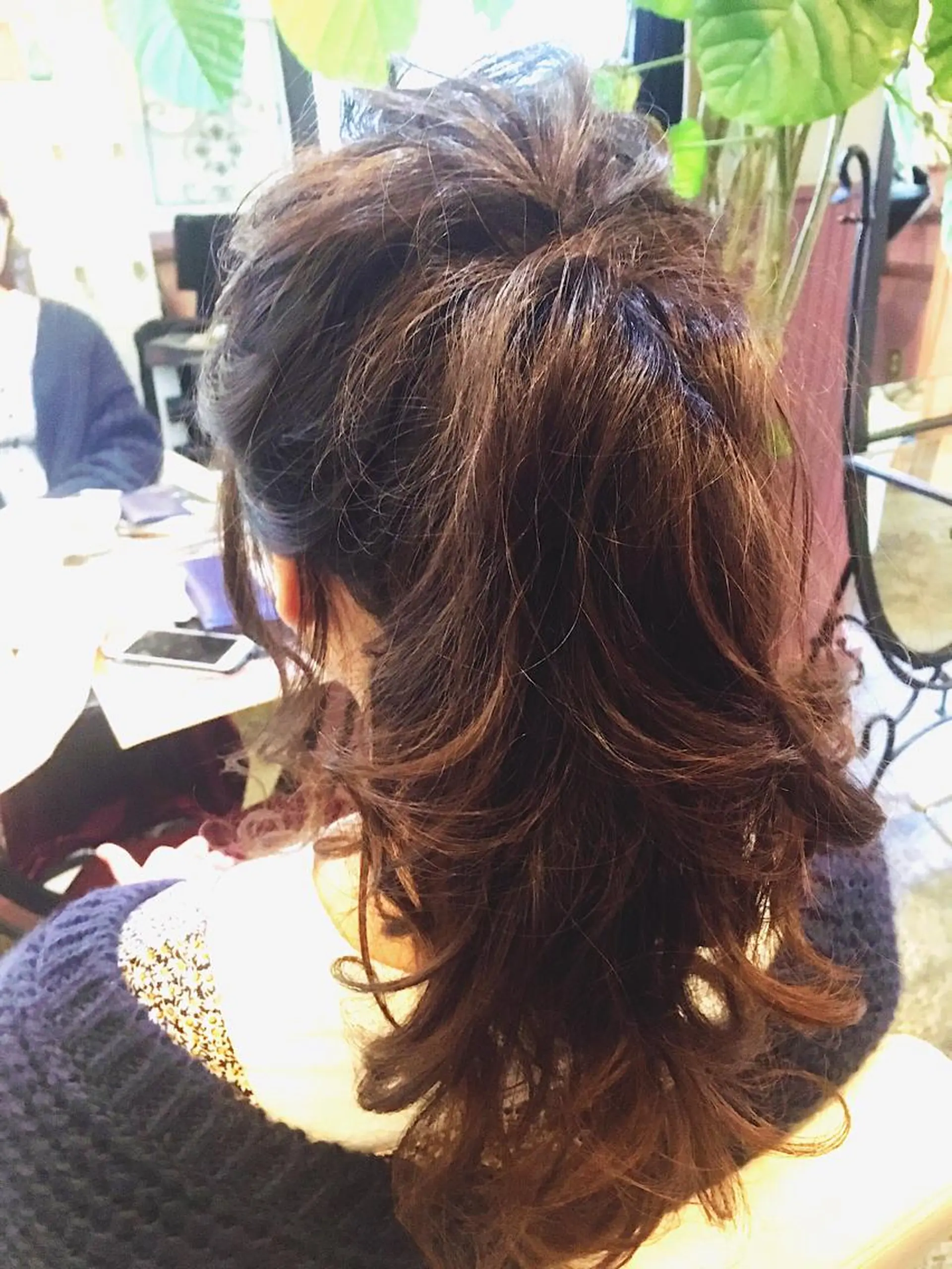 セミロング カラー パーマ ヘアアレンジ ヘアセット 表参道Lise おおいしおりのヘアスタイル