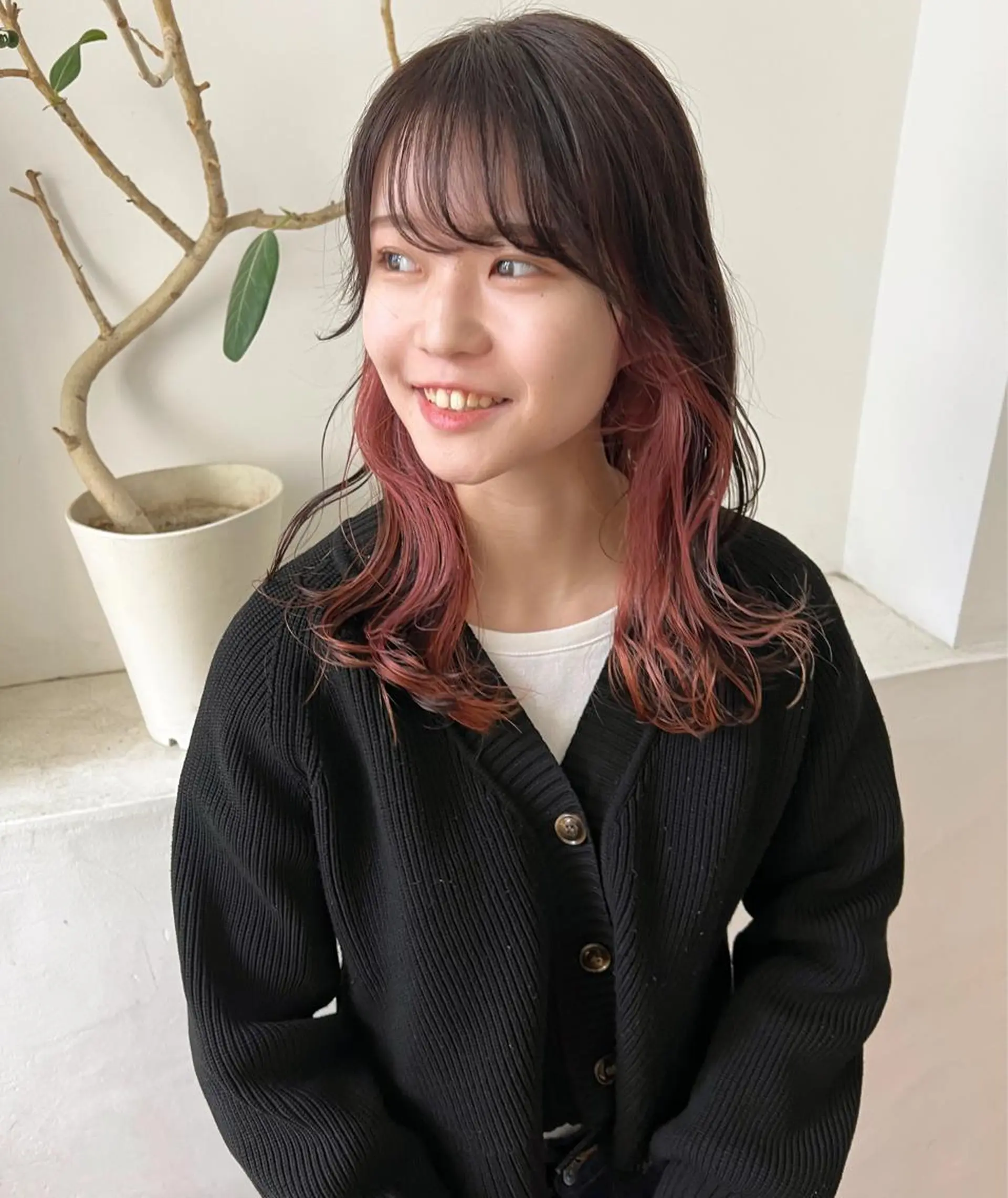 ミディアム カラー 顔周りカット/透明感 カラー✂️MEIのヘアスタイル