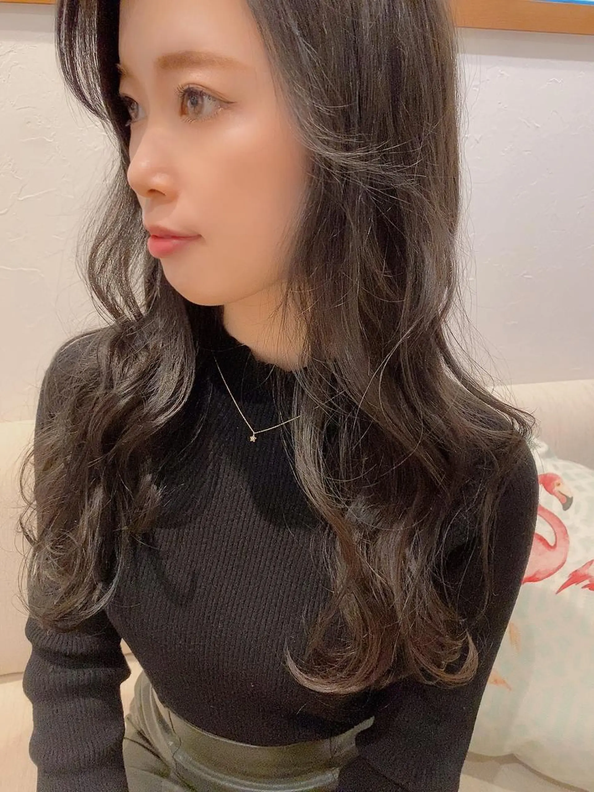 セミロング カラー Ate by little所属・青木 梢のヘアスタイル