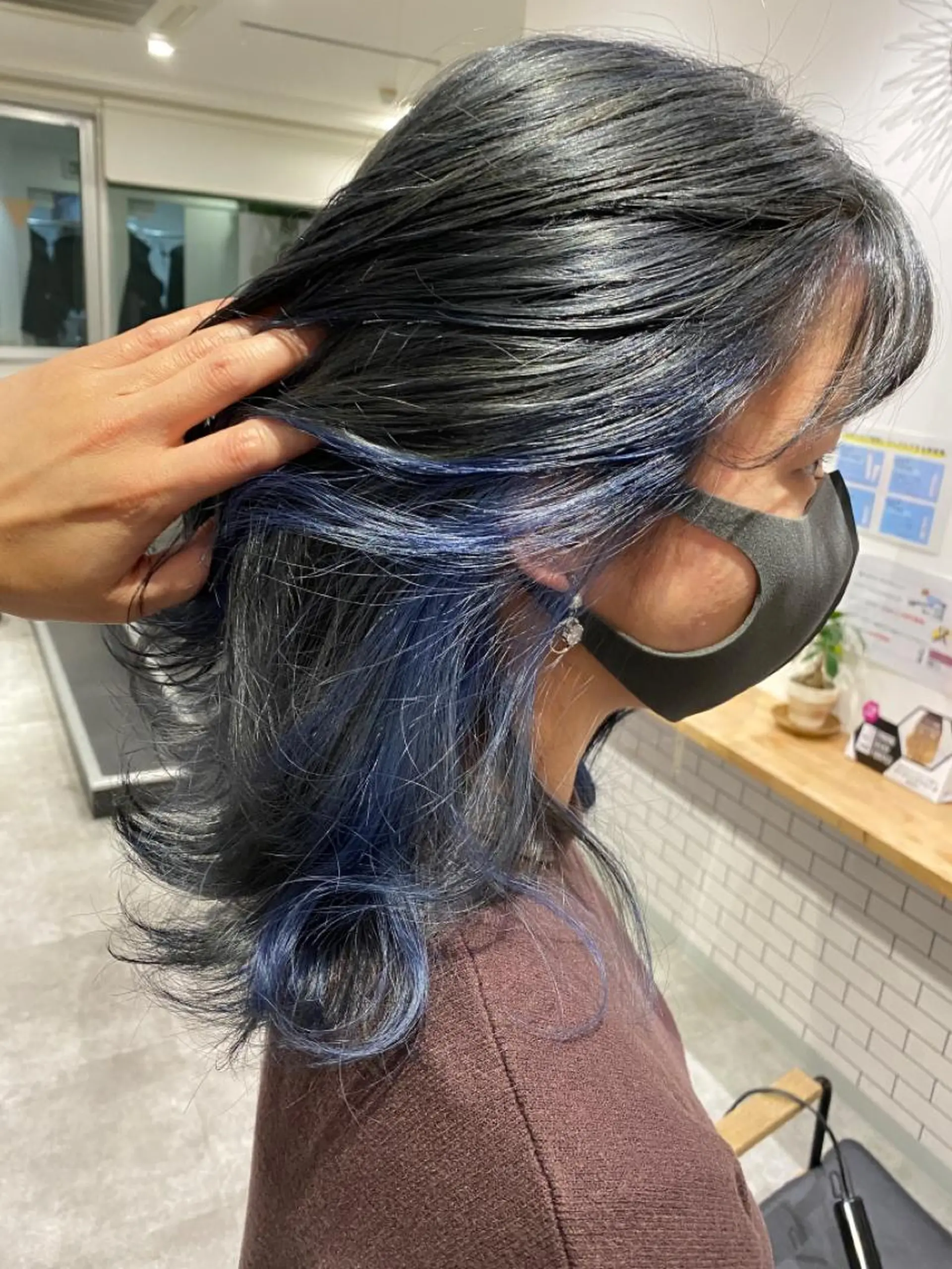 ミディアム カラー ブルーカラー JILBLAN京都 ショート/ハイライトのヘアスタイル