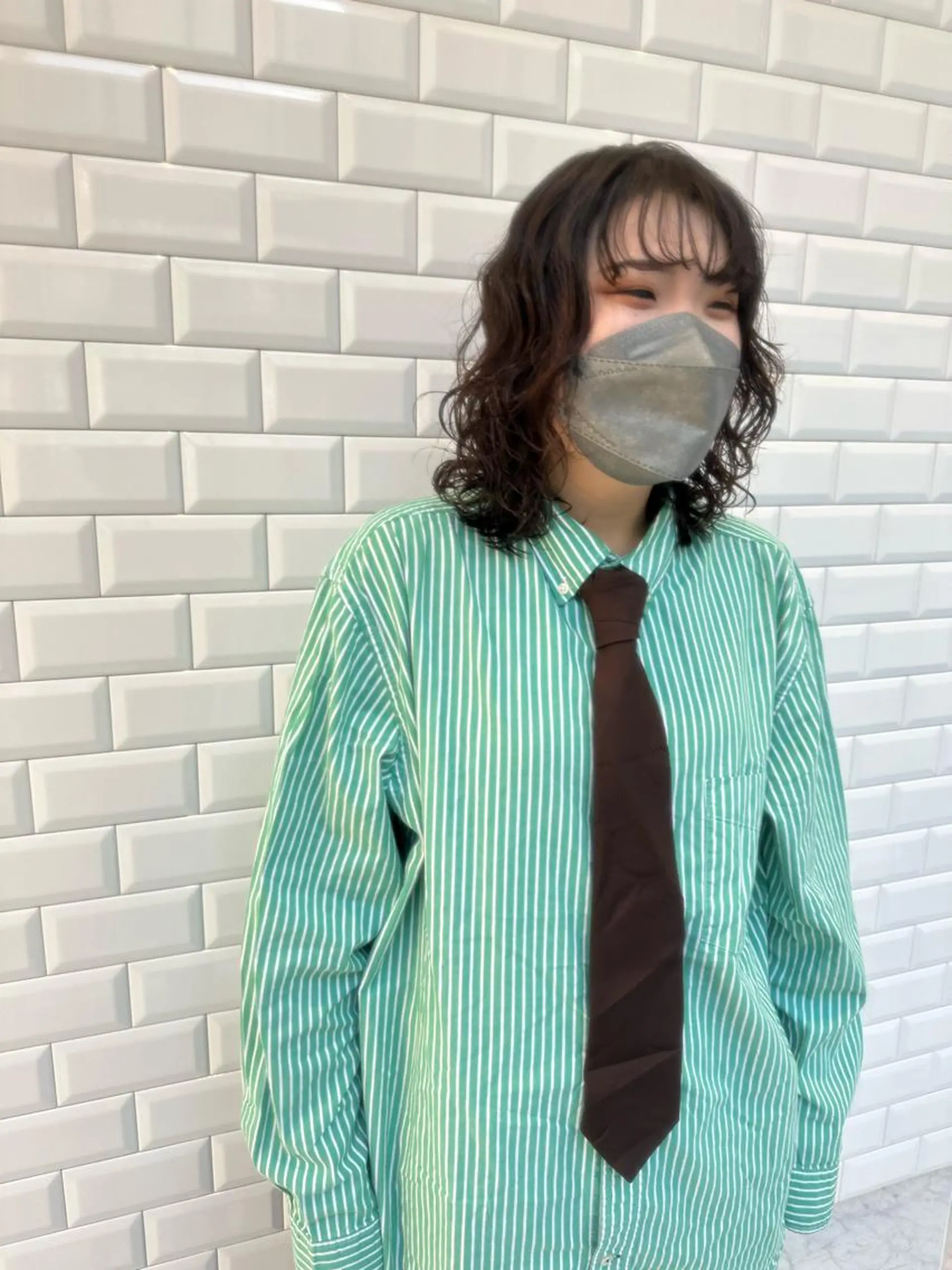 ミディアム パーマ ミディアムパーマ カット パーマ トリートメント SALOWIN me＋店所属・半個室サロン🫧 ササキアヤカのヘアスタイル