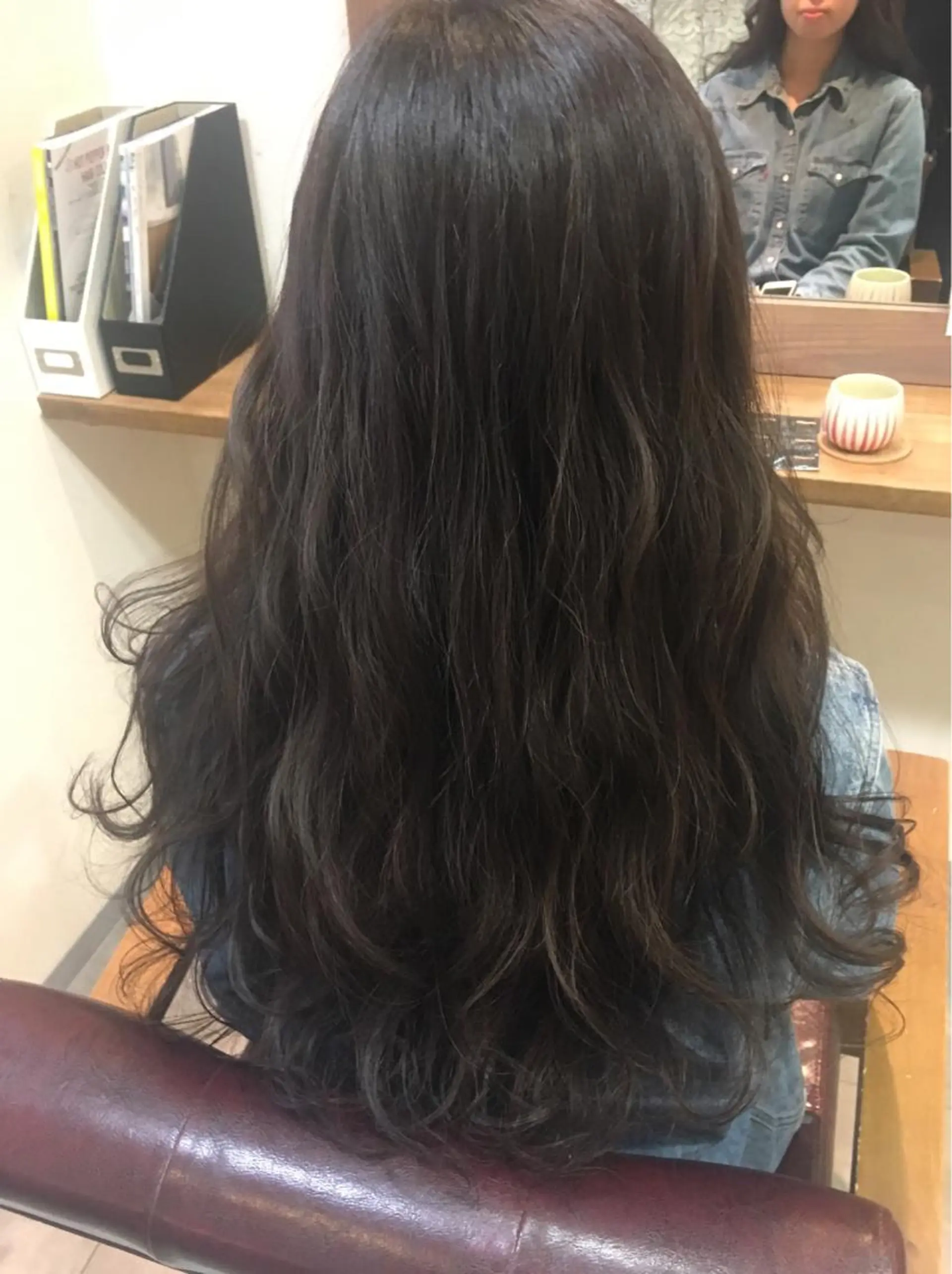 ロング カラー アッシュ イルミナカラー hair salon Ranun髪質改善のヘアスタイル