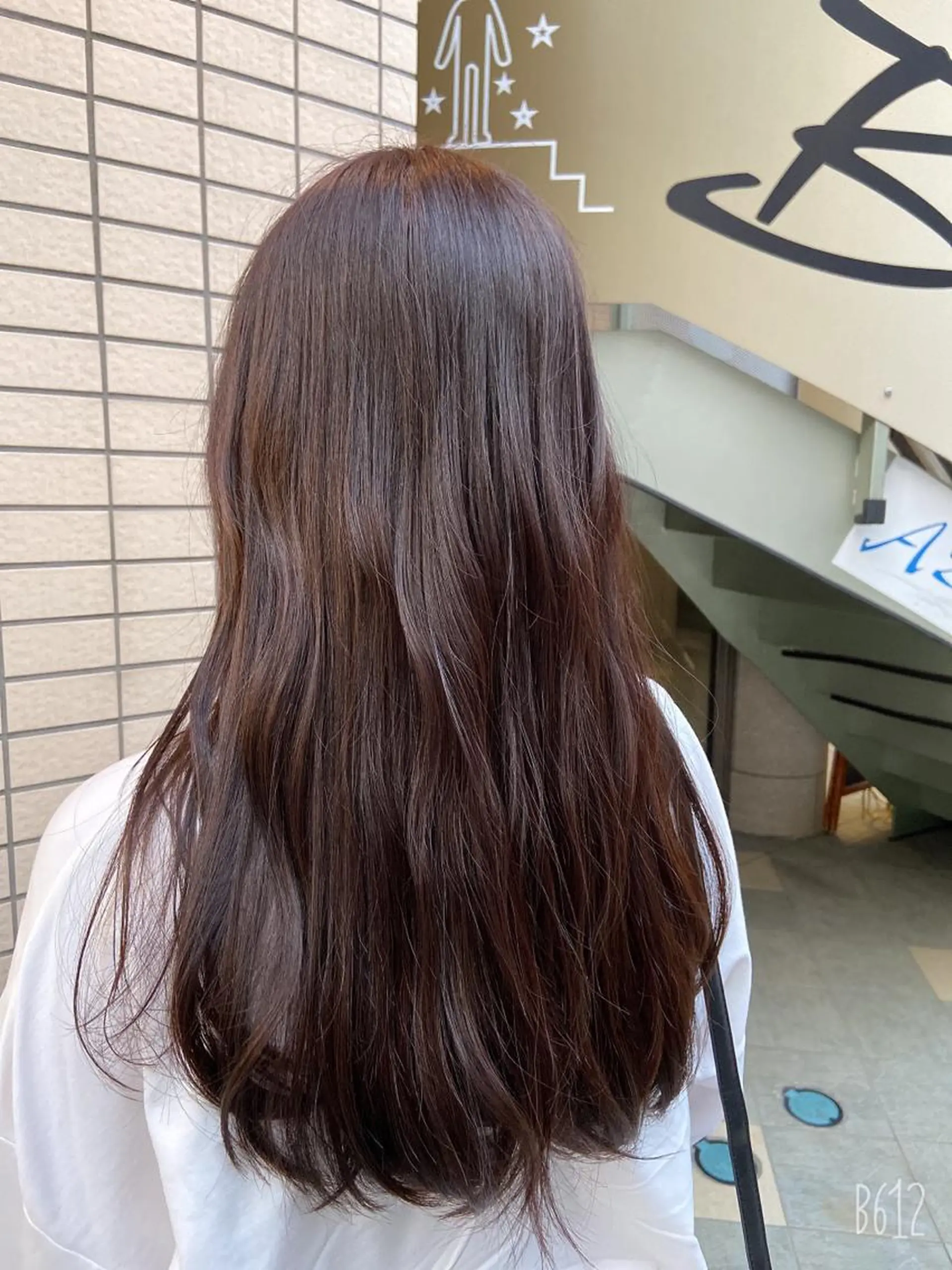 ロング カラー ブラウンカラー オレンジ カット ヘアカラー トリートメント 菊地 美憂のヘアスタイル