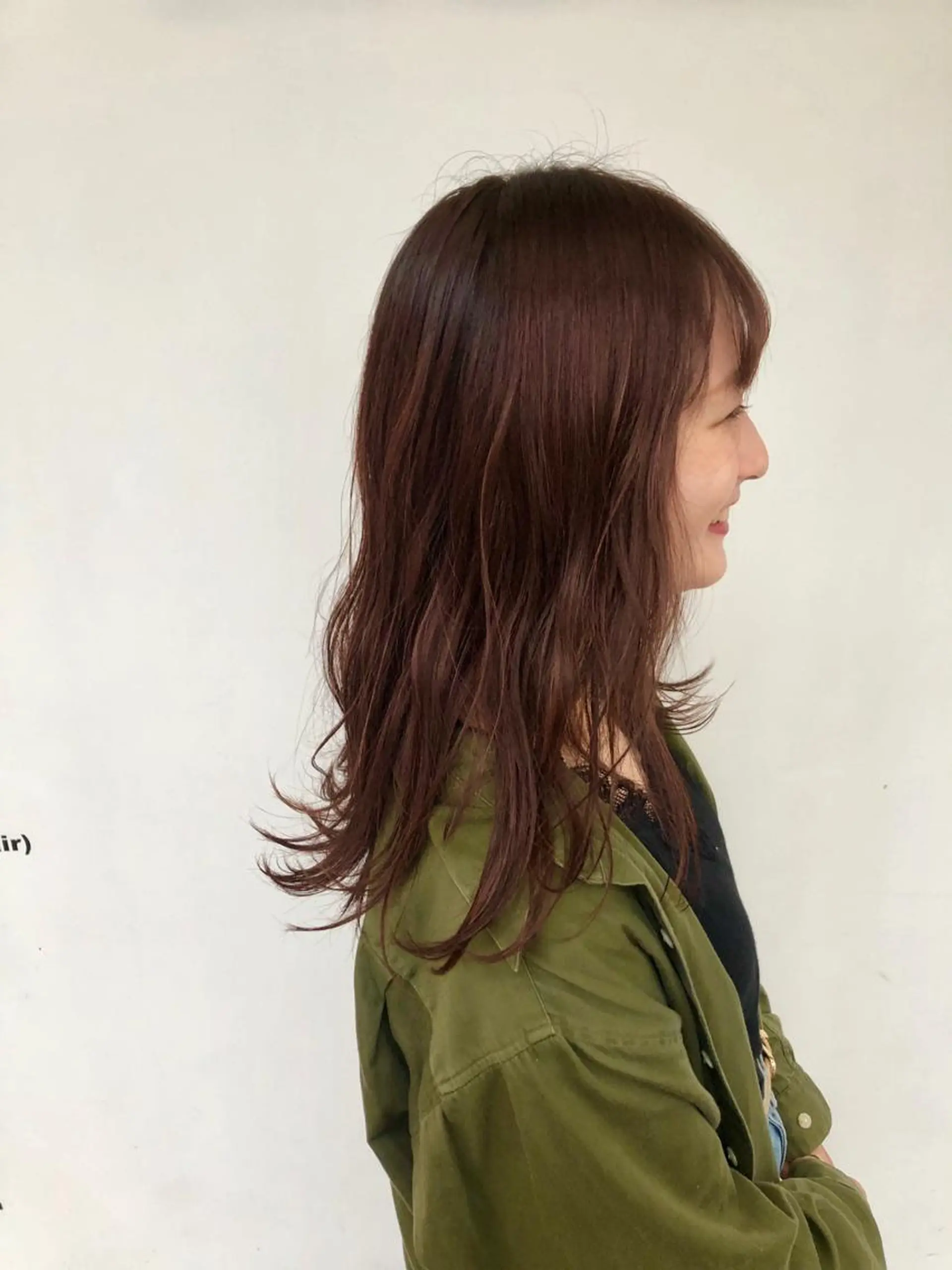 セミロング カラー ブラウンカラー レッドカラー レッドブラウン シェアサロン　シエナ所属・東條 克義のヘアスタイル