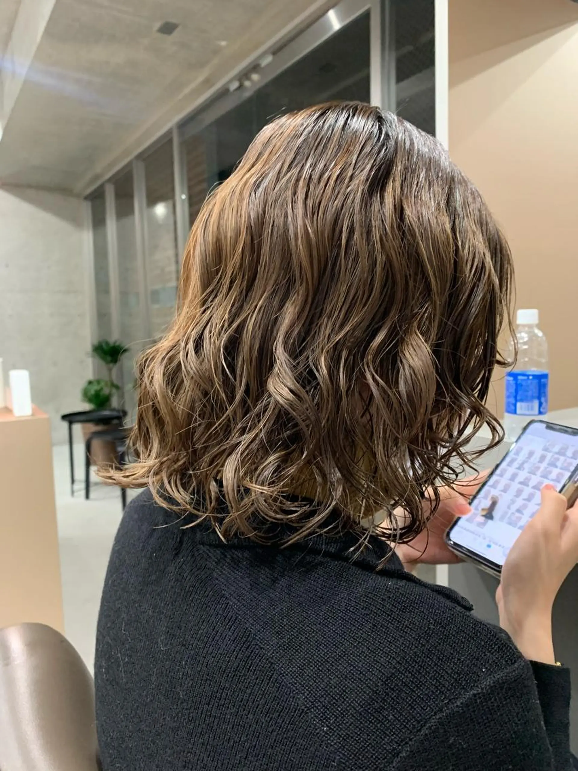 ミディアム パーマ ボブパーマコテ巻き風 パーマNo1深江秀平のヘアスタイル