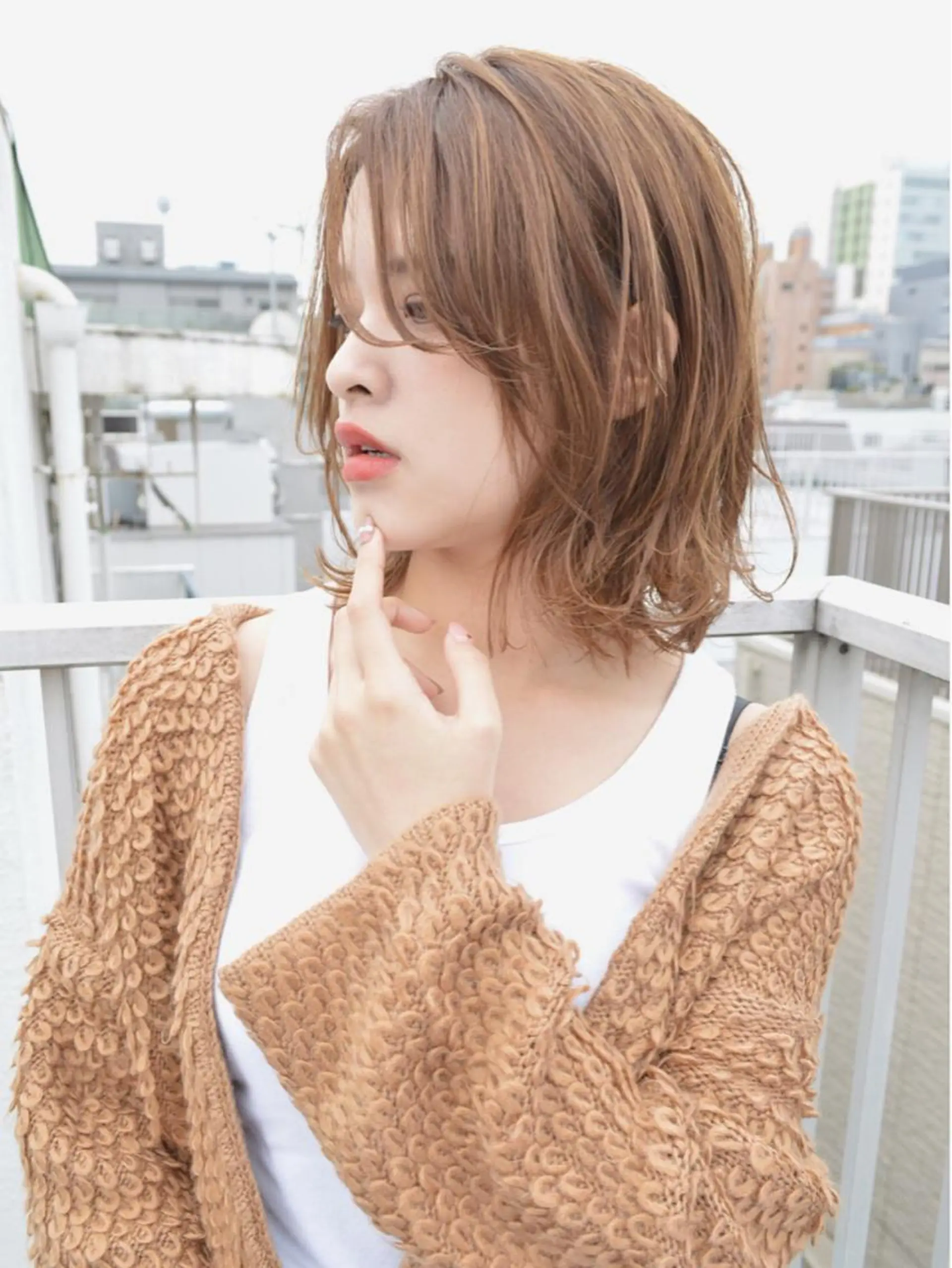 ミディアム カラー パーマ 小顔ショート✁ ⁂Yukari⁂のヘアスタイル