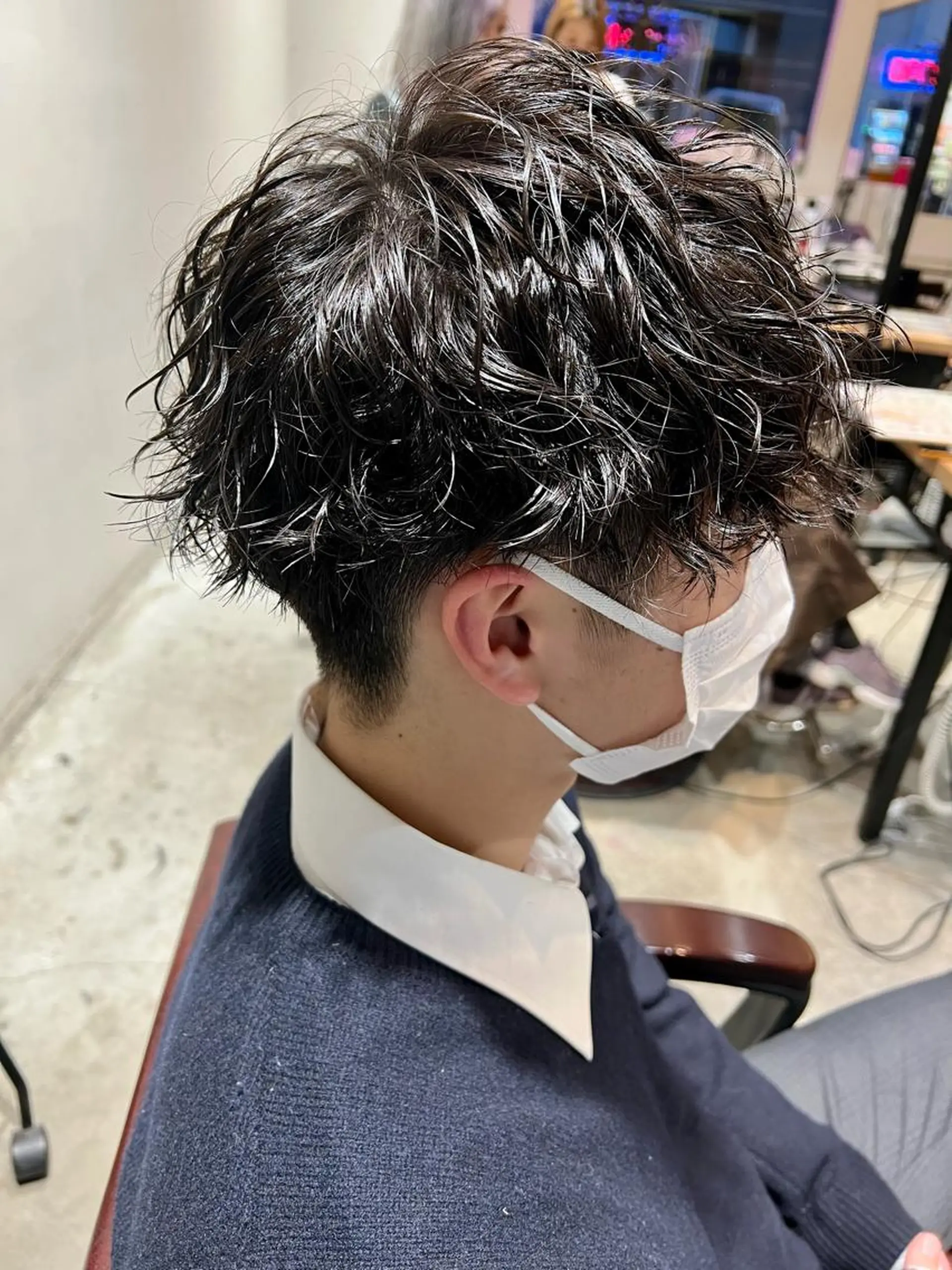 ショート パーマ メンズ カット パーマ 🦩パーマン🦩佐藤 航太のヘアスタイル