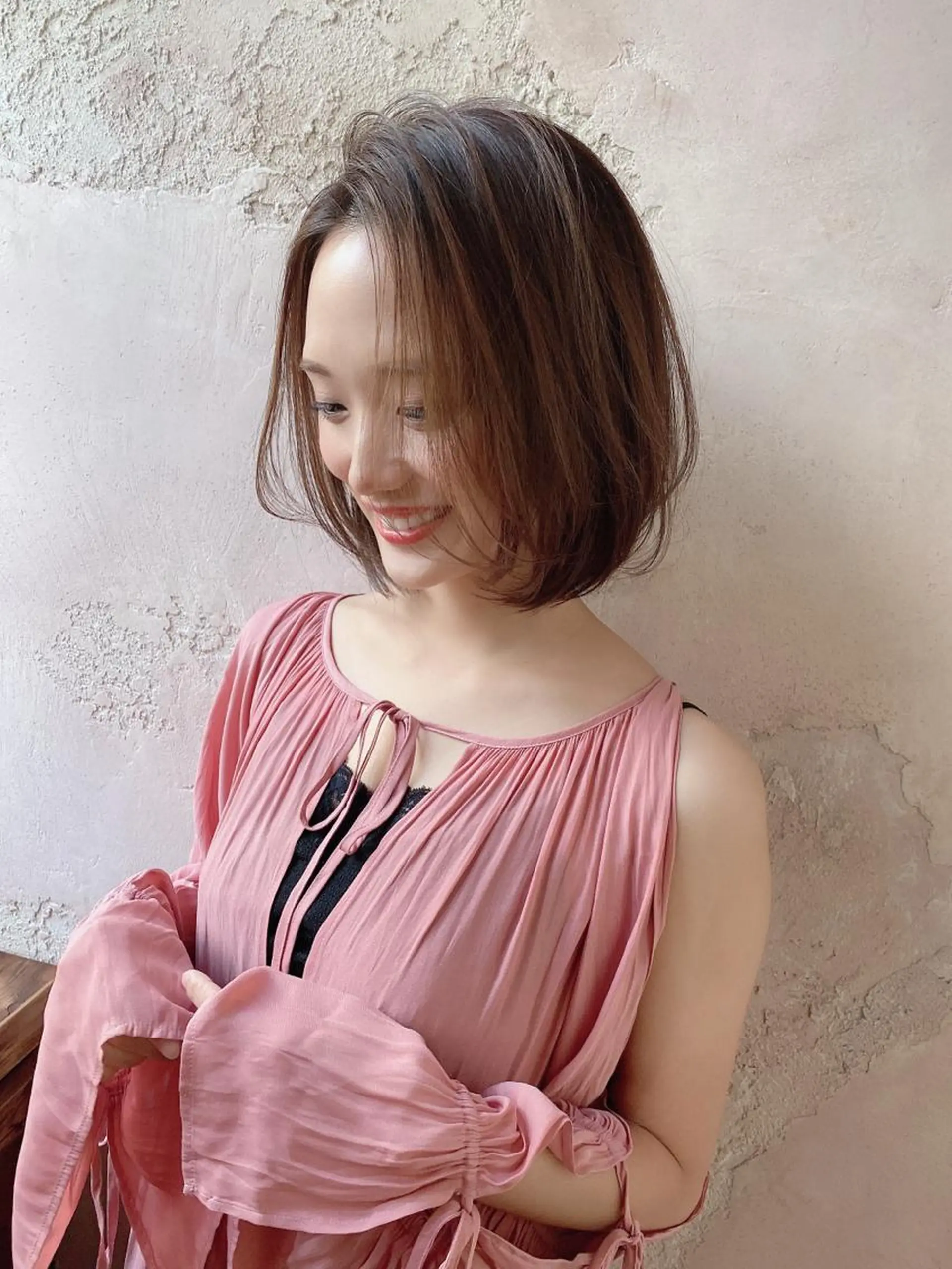 ショート カラー ボブ カット ヘアカラー トリートメント ツヤ髪になりたい方へ 🩷柴田知亜希のヘアスタイル