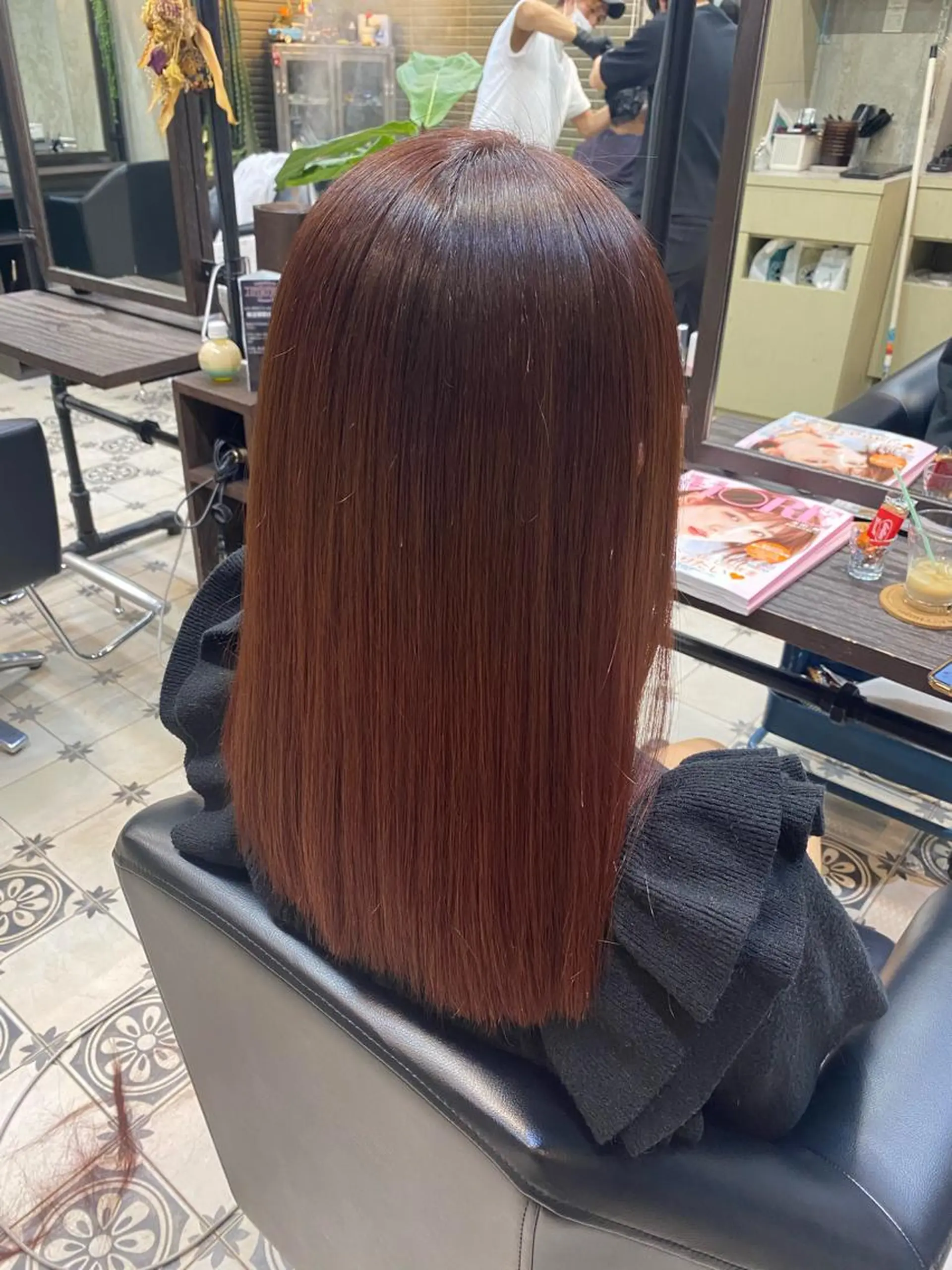 セミロング カラー ピンクカラー 学生 トリートメント カット ヘアカラー トリートメント 韓国ヘア☁️ mitsukiのヘアスタイル