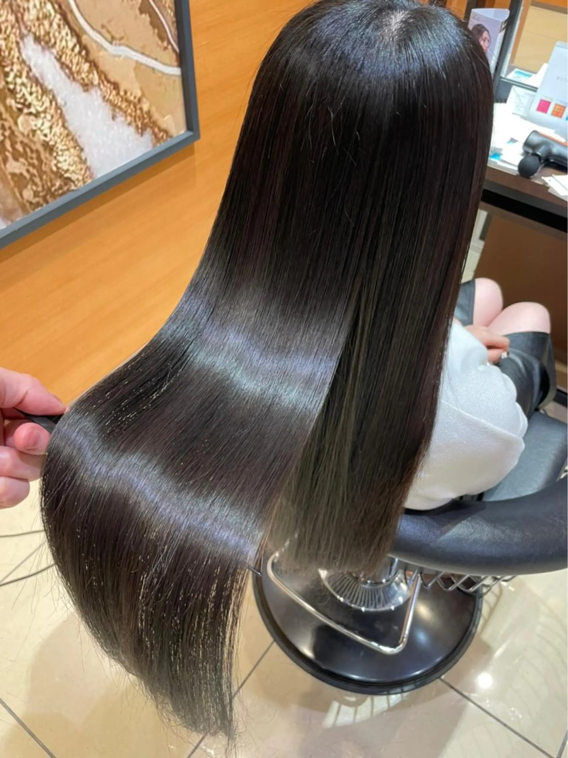 ロング 京都レイヤーカット/ 縮毛矯正/羽柴りくのヘアスタイル