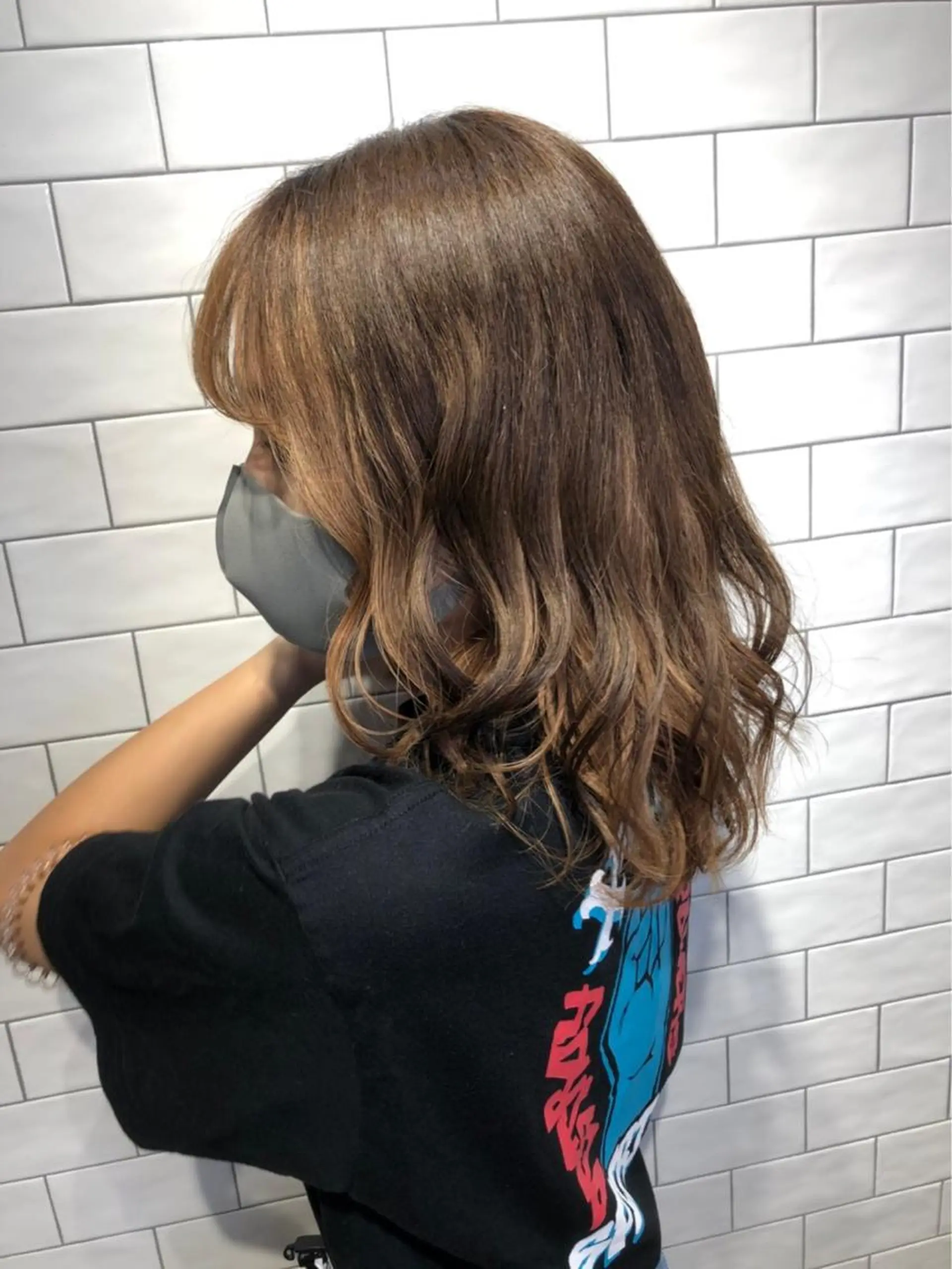 セミロング カラー もり まりものヘアスタイル