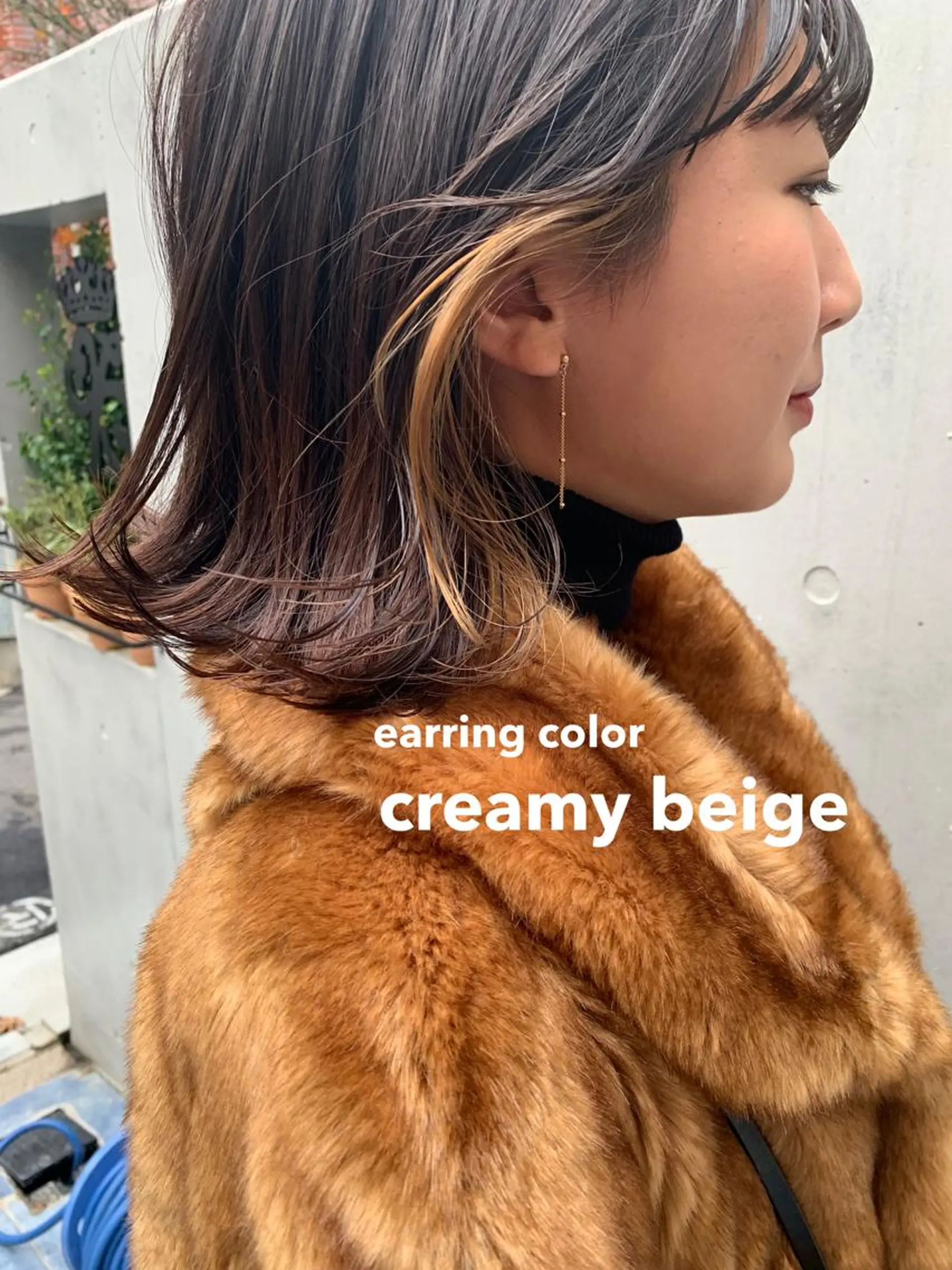 ショート カラー イヤリングカラー 柔らかブラウン/顔周 りレイヤー♡ユウシのヘアスタイル