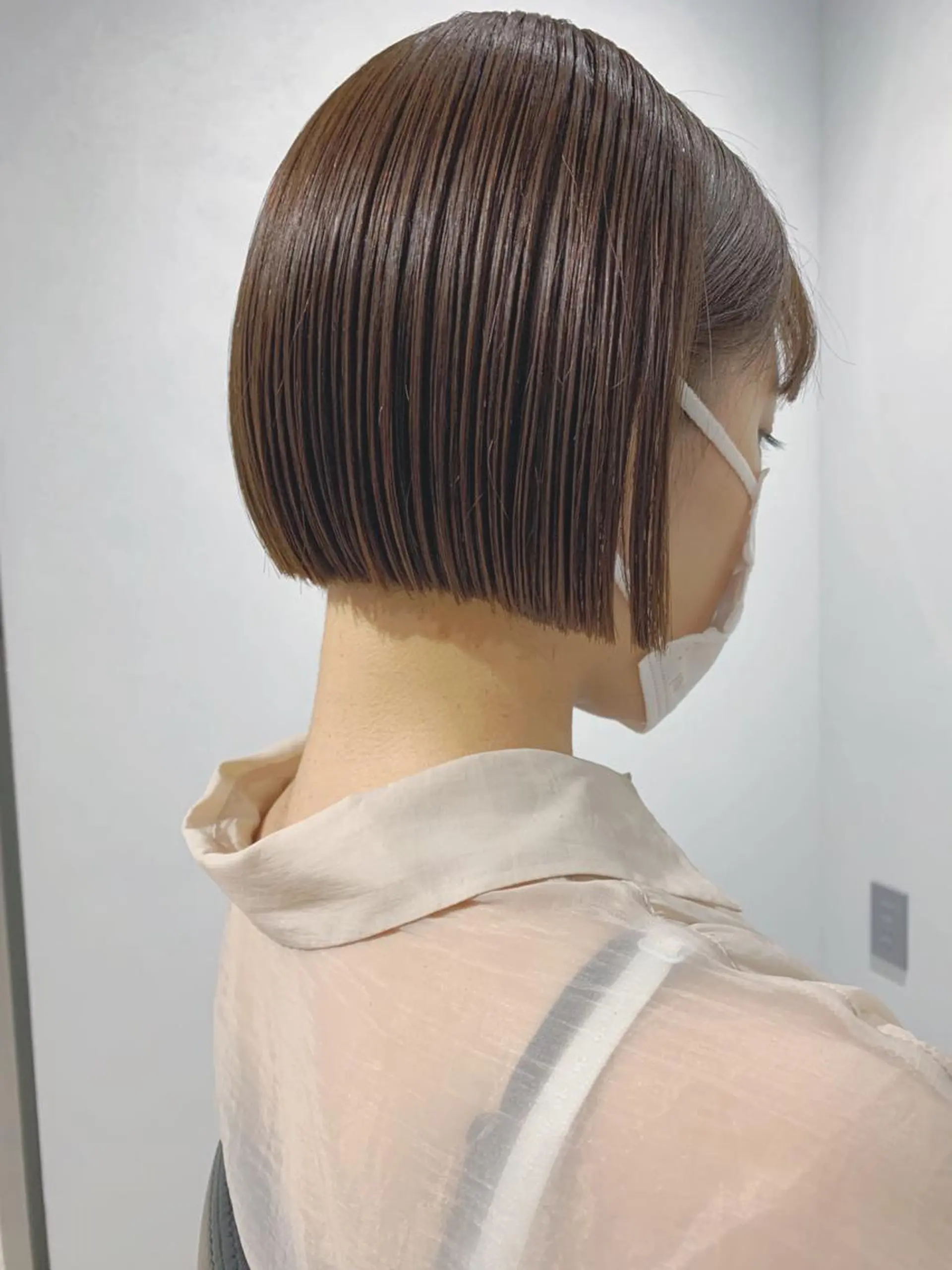 ショート カラー ボブパーマコテ巻き風 パーマNo1深江秀平のヘアスタイル