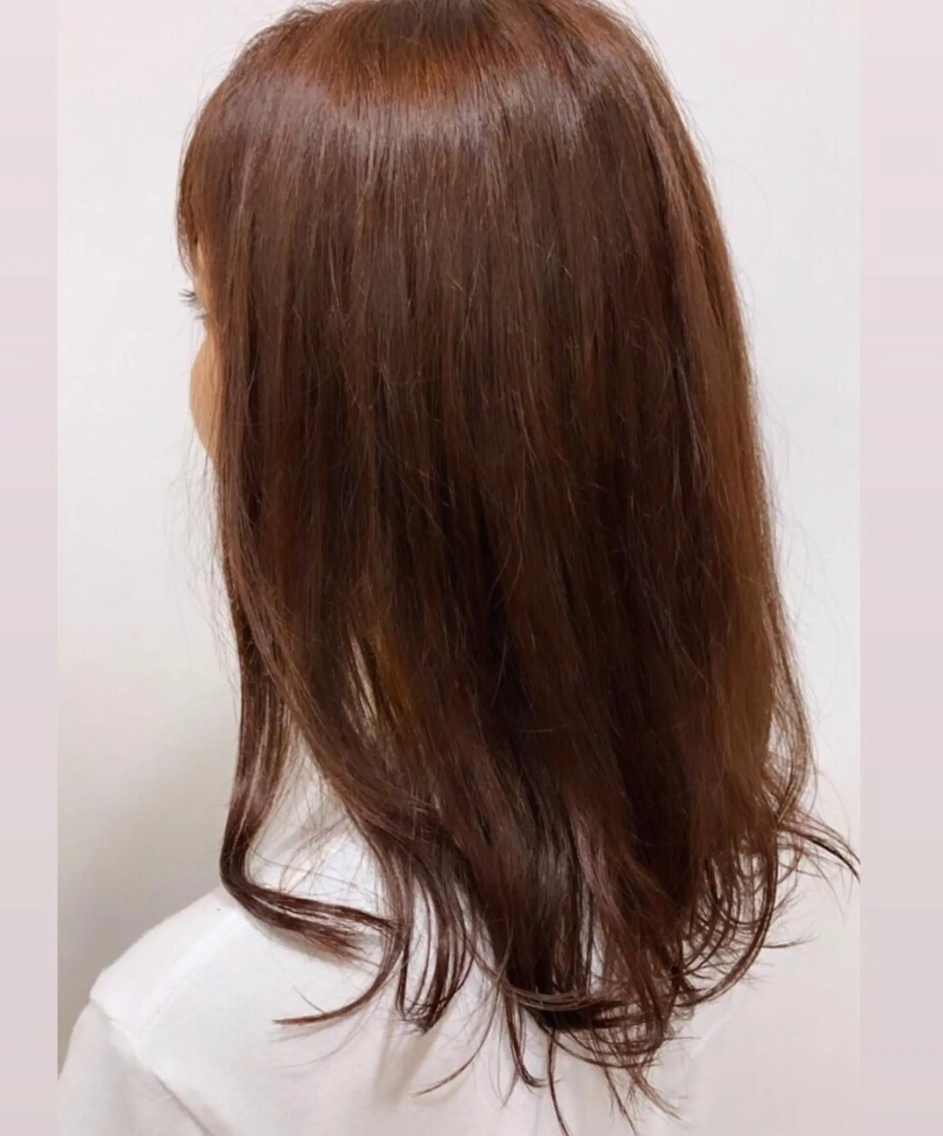 セミロング カラー 脱白髪染め美容師 竹内涼乃のヘアスタイル