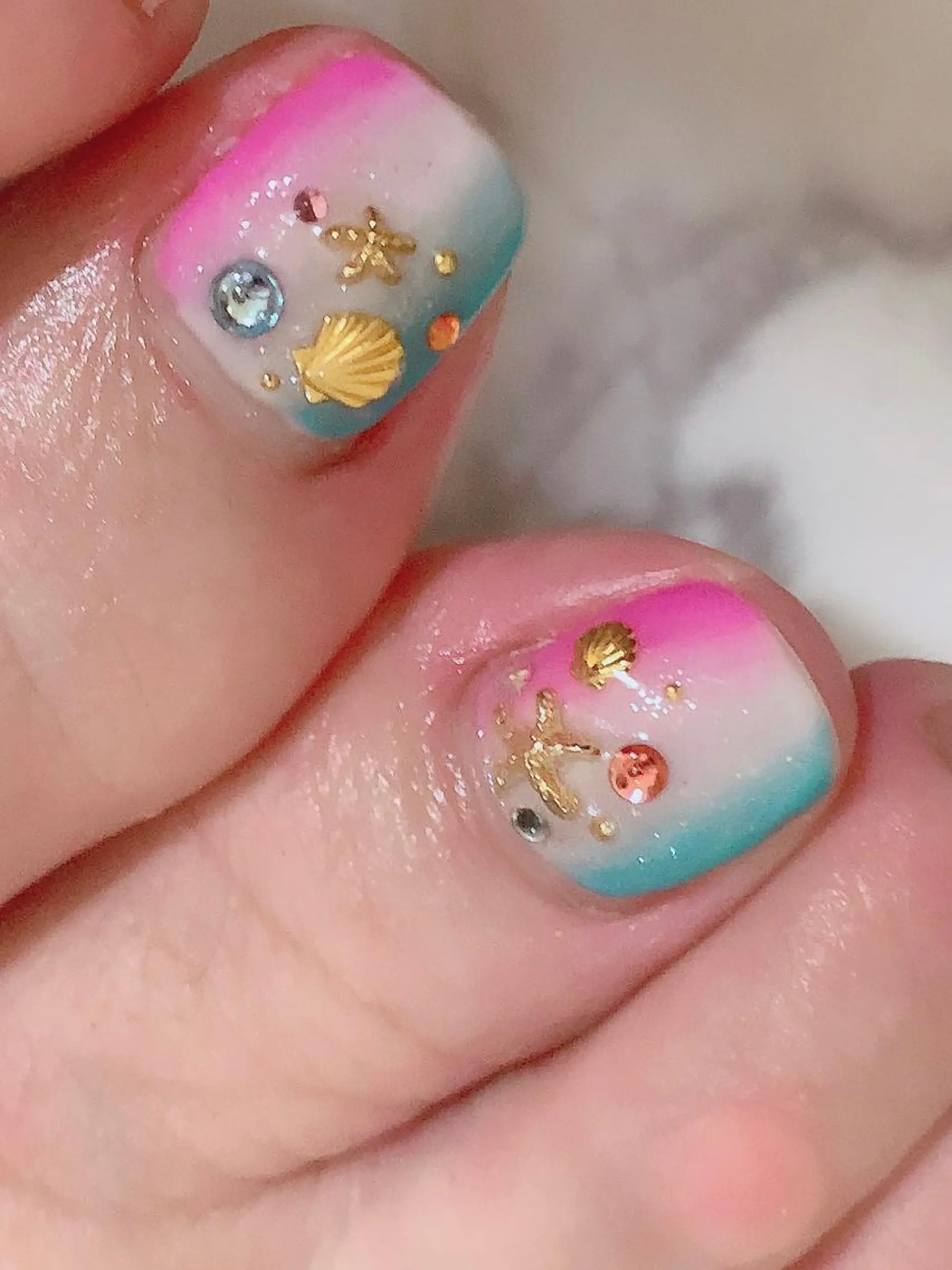 ネイル フットネイル 夏ネイル 高橋 実和子のマツエク・マツパデザイン